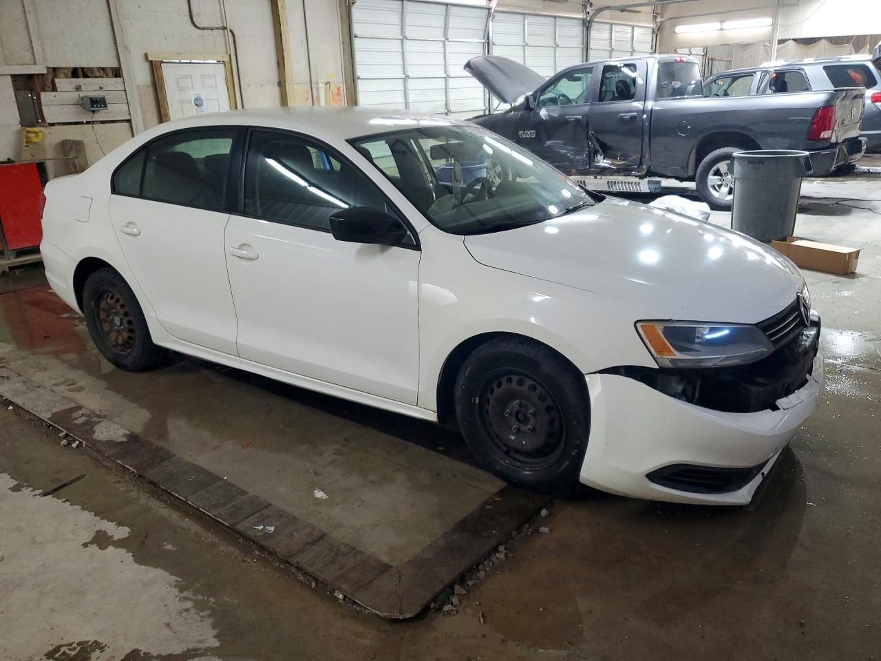 2013 Volkswagen Jetta Base White vin: 3VW2K7AJ1DM203496