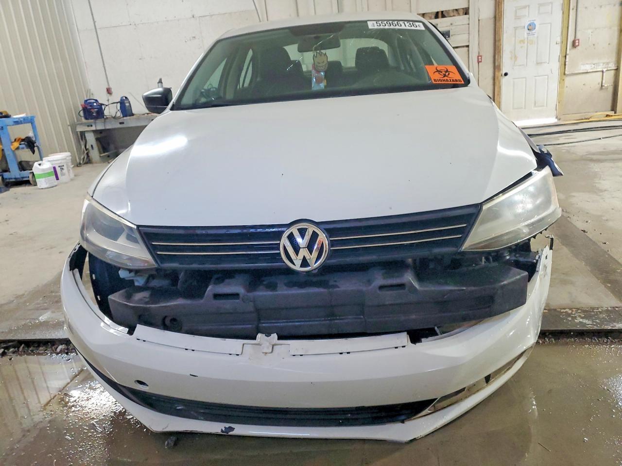 2013 Volkswagen Jetta Base White vin: 3VW2K7AJ1DM203496