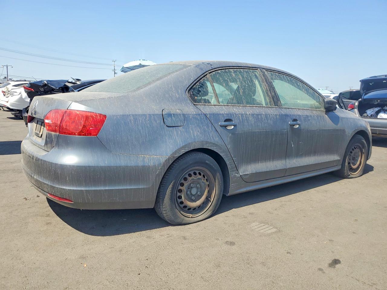 2014 Volkswagen Jetta Base Gray vin: 3VW2K7AJ1EM208537