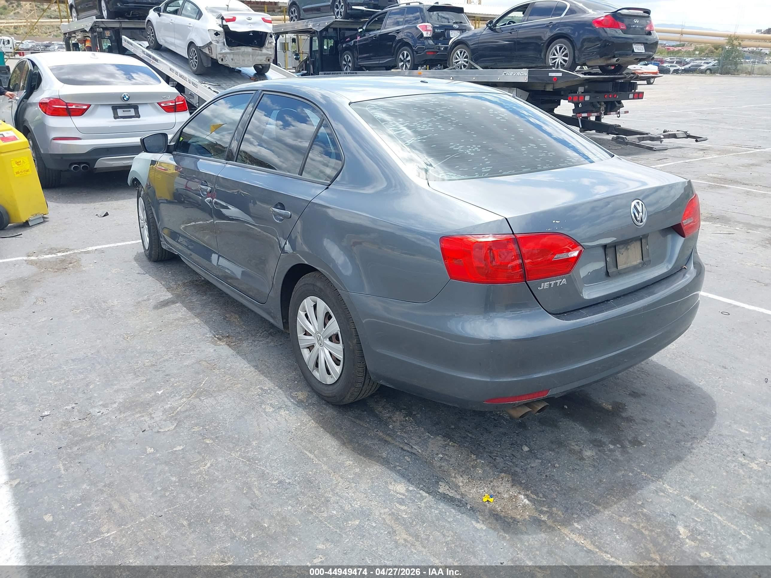 2014 Volkswagen Jetta 2.0l S Gray vin: 3VW2K7AJ1EM208974