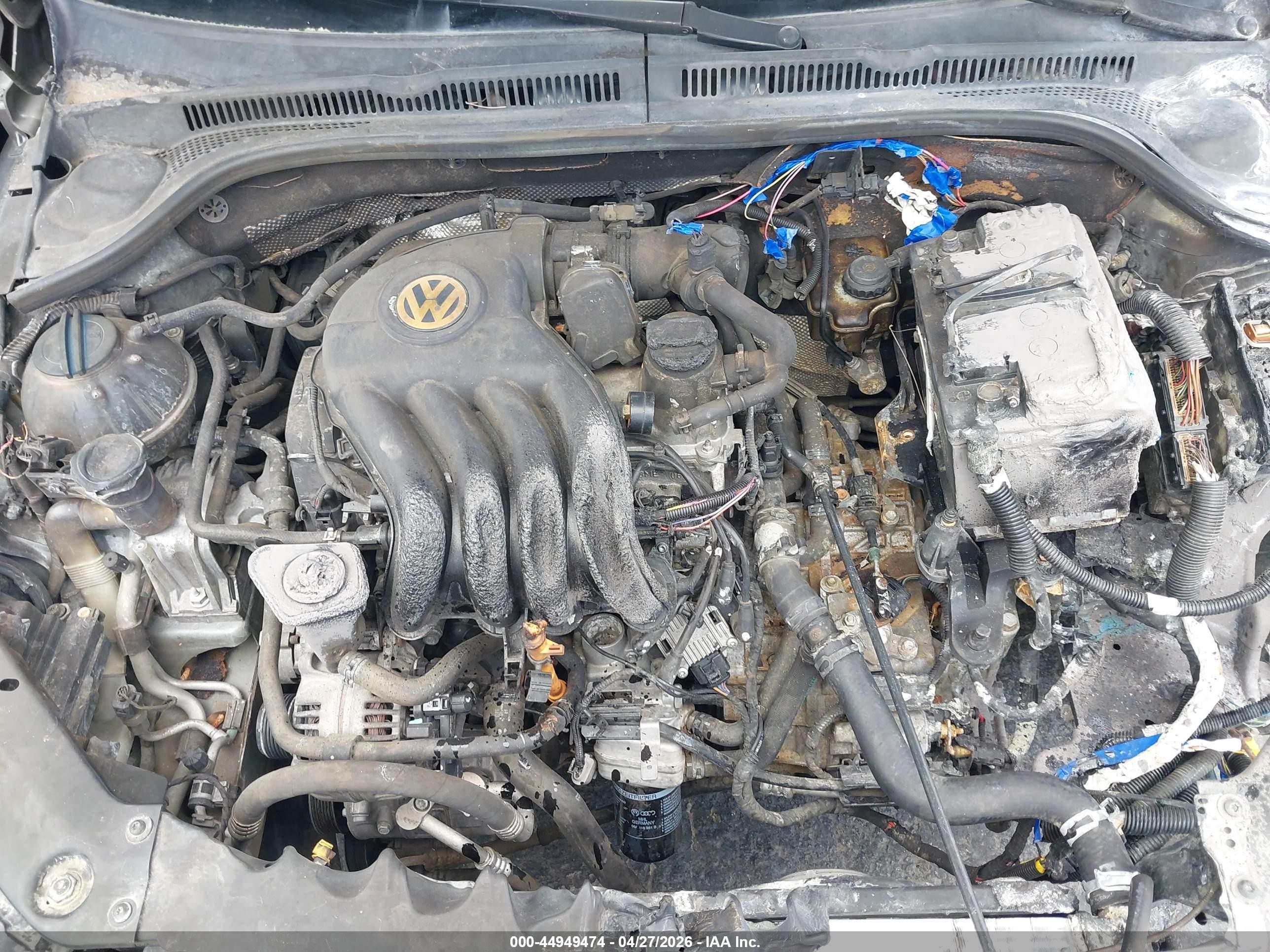 2014 Volkswagen Jetta 2.0l S Gray vin: 3VW2K7AJ1EM208974