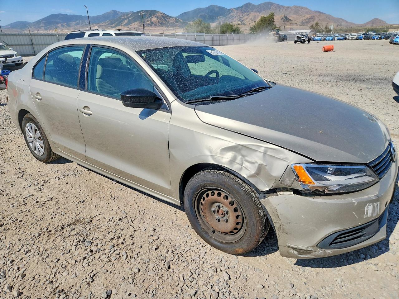 2014 Volkswagen Jetta Base Tan vin: 3VW2K7AJ1EM222874