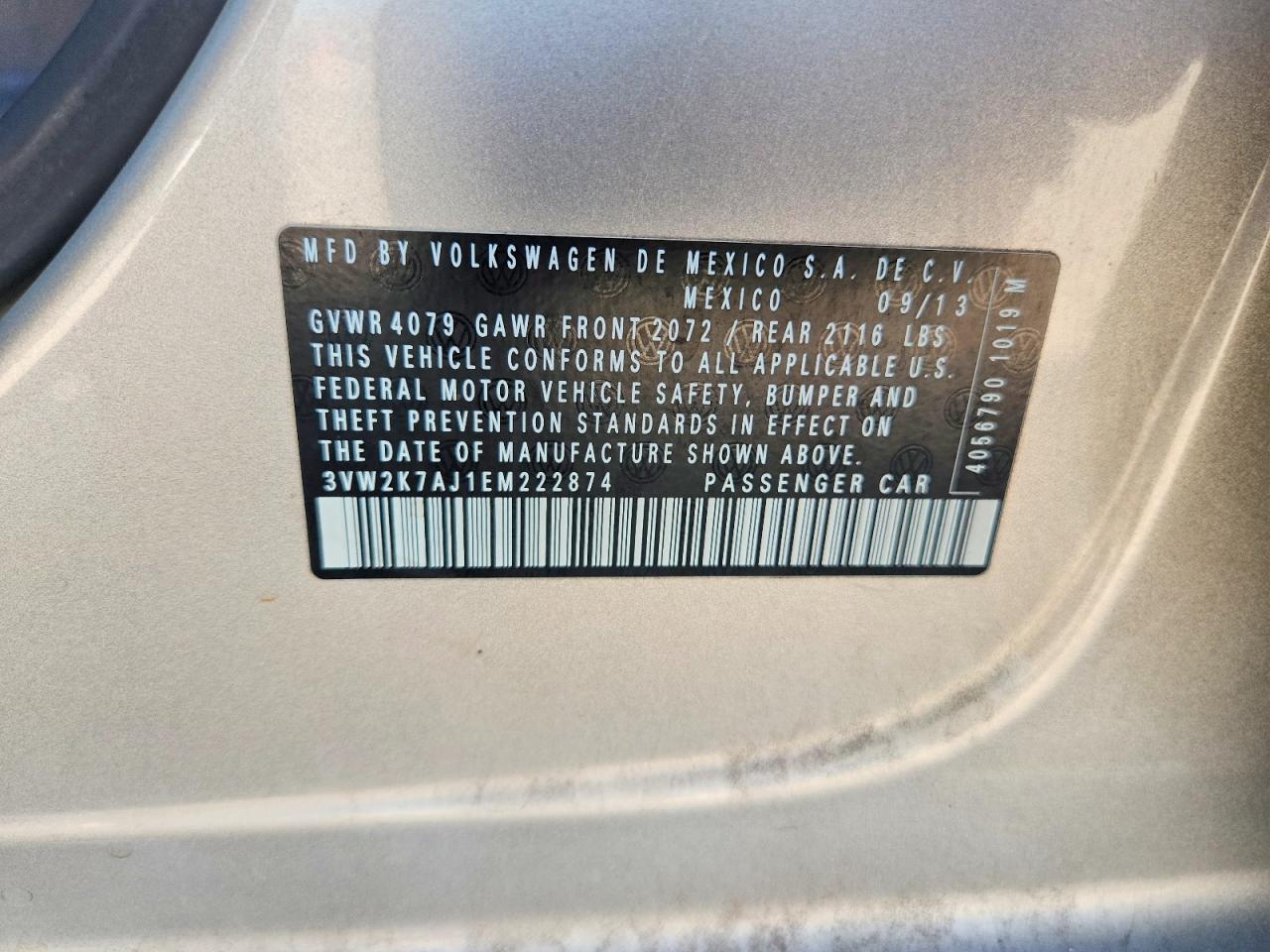 2014 Volkswagen Jetta Base Tan vin: 3VW2K7AJ1EM222874
