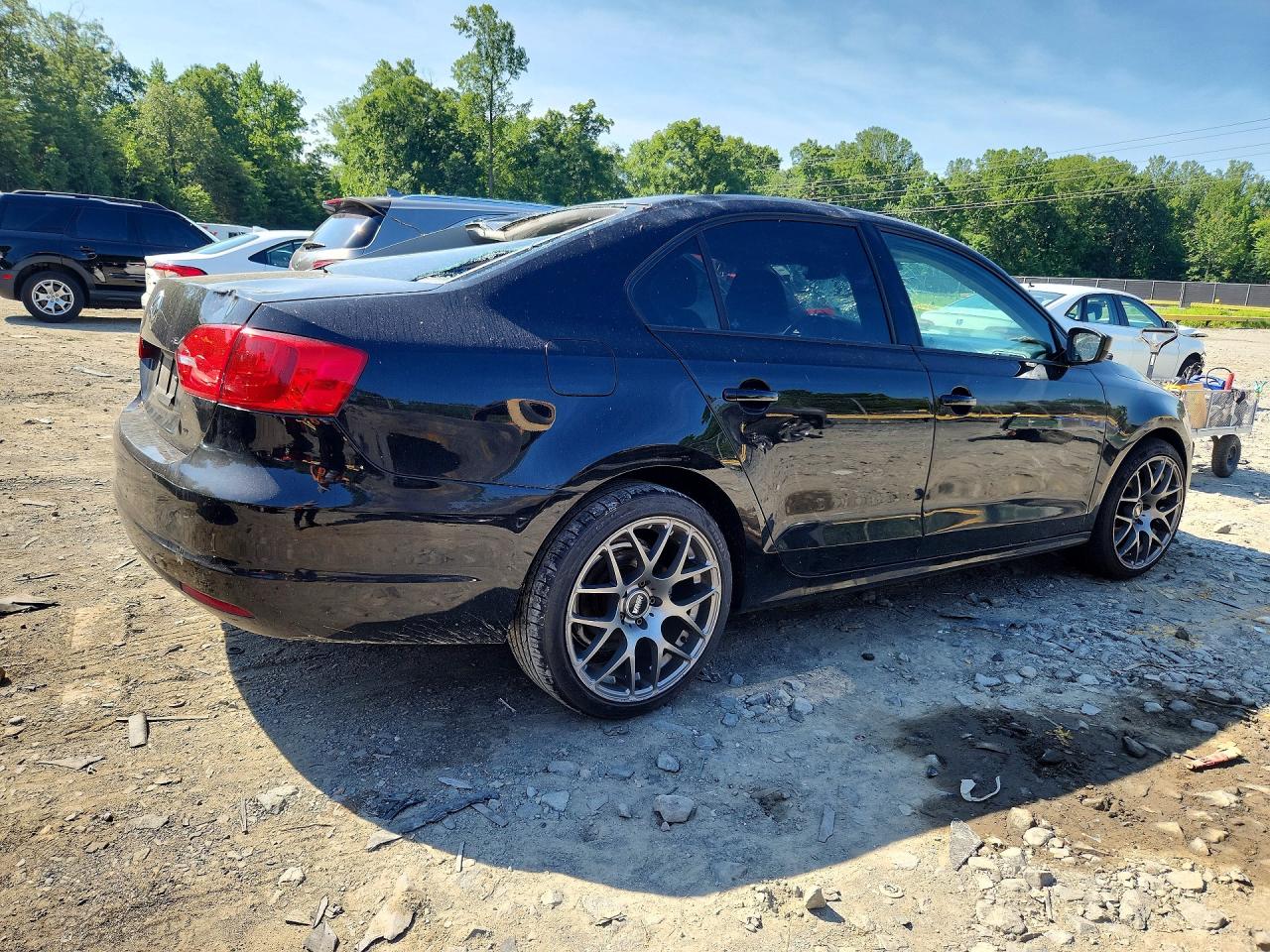 2014 Volkswagen Jetta Base Black vin: 3VW2K7AJ1EM274568