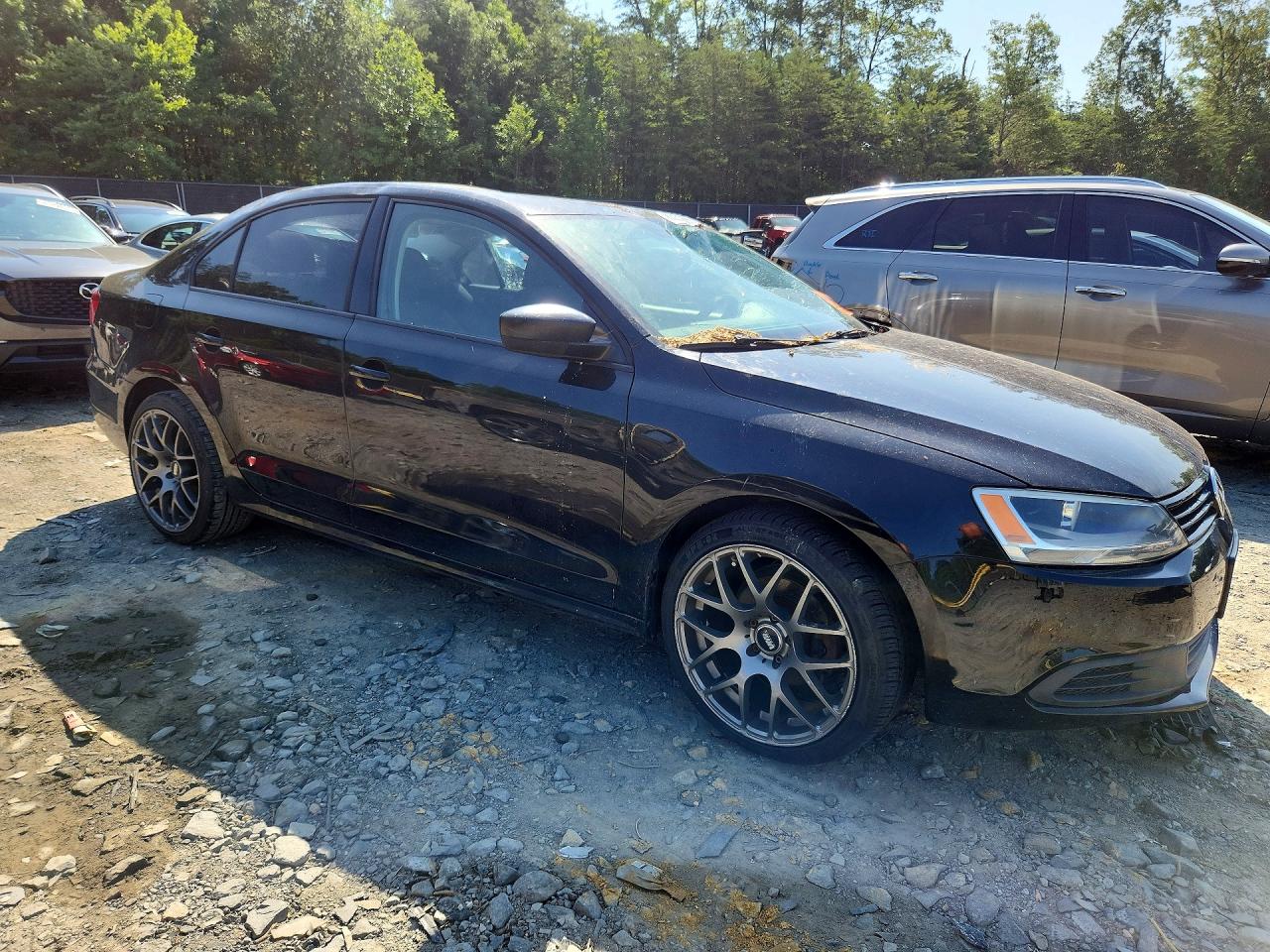 2014 Volkswagen Jetta Base Black vin: 3VW2K7AJ1EM274568