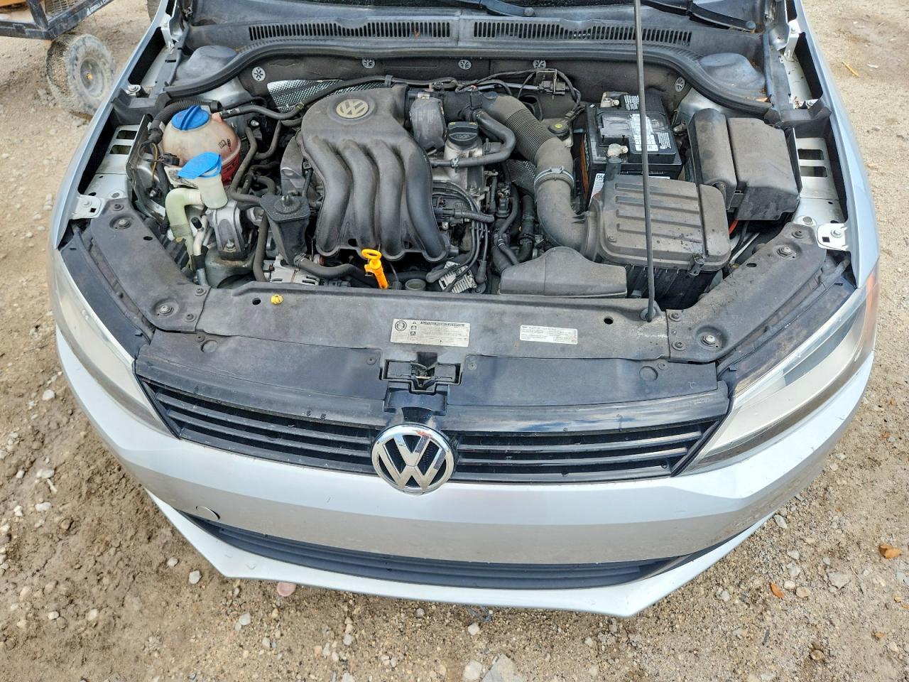 2014 Volkswagen Jetta Base Silver vin: 3VW2K7AJ1EM298482
