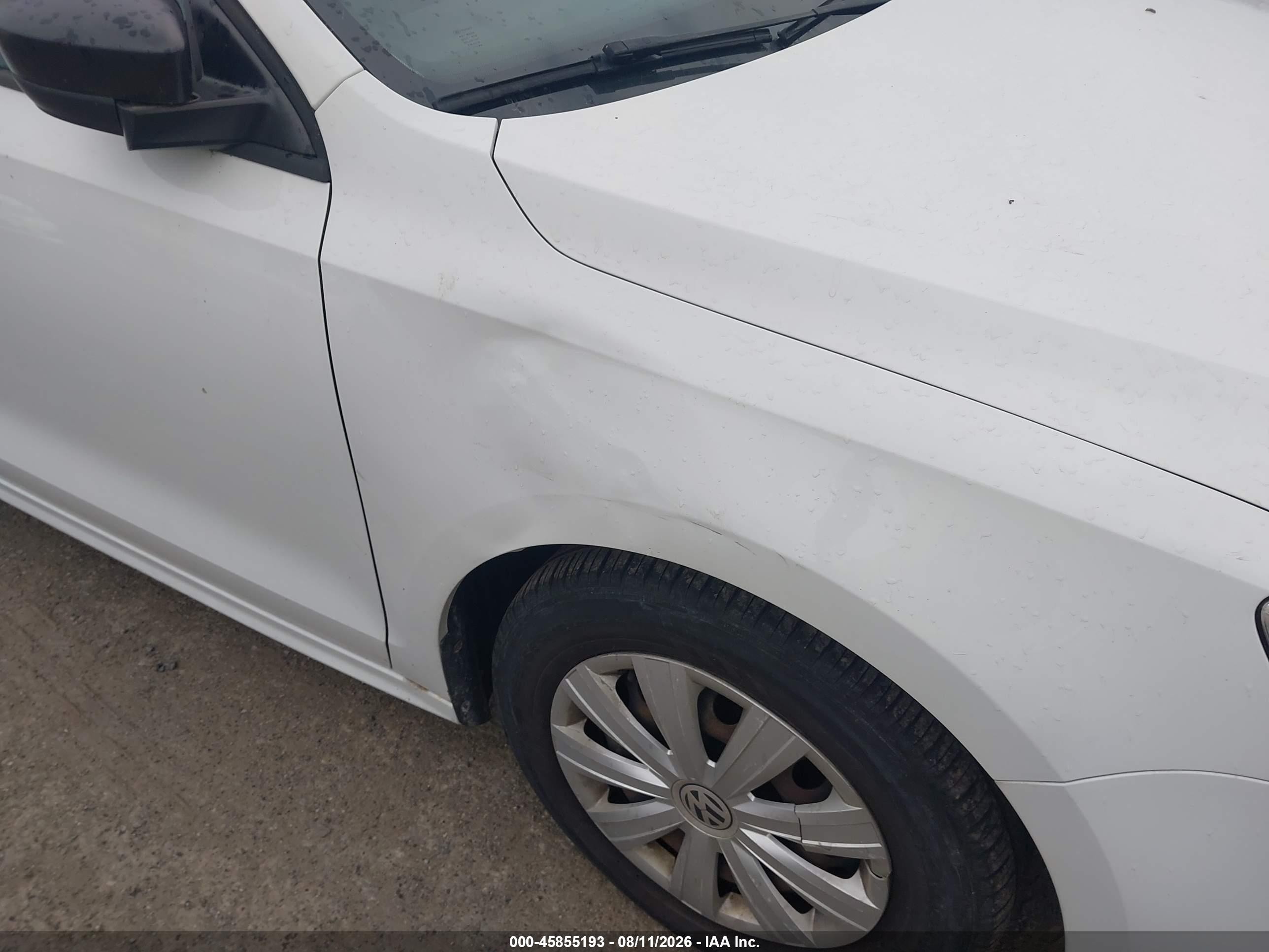 2014 Volkswagen Jetta 2.0l S Белый vin: 3VW2K7AJ1EM334249