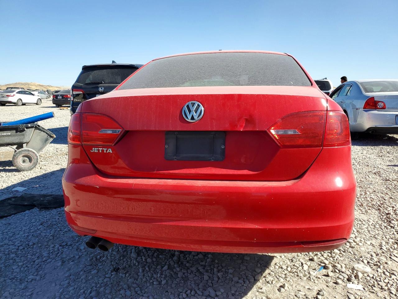 2014 Volkswagen Jetta Base Red vin: 3VW2K7AJ1EM407605