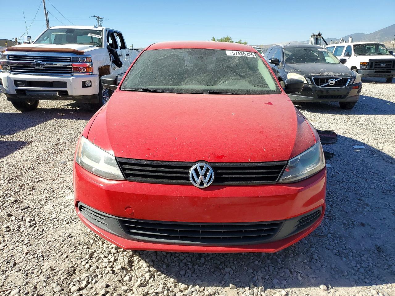 2014 Volkswagen Jetta Base Red vin: 3VW2K7AJ1EM407605