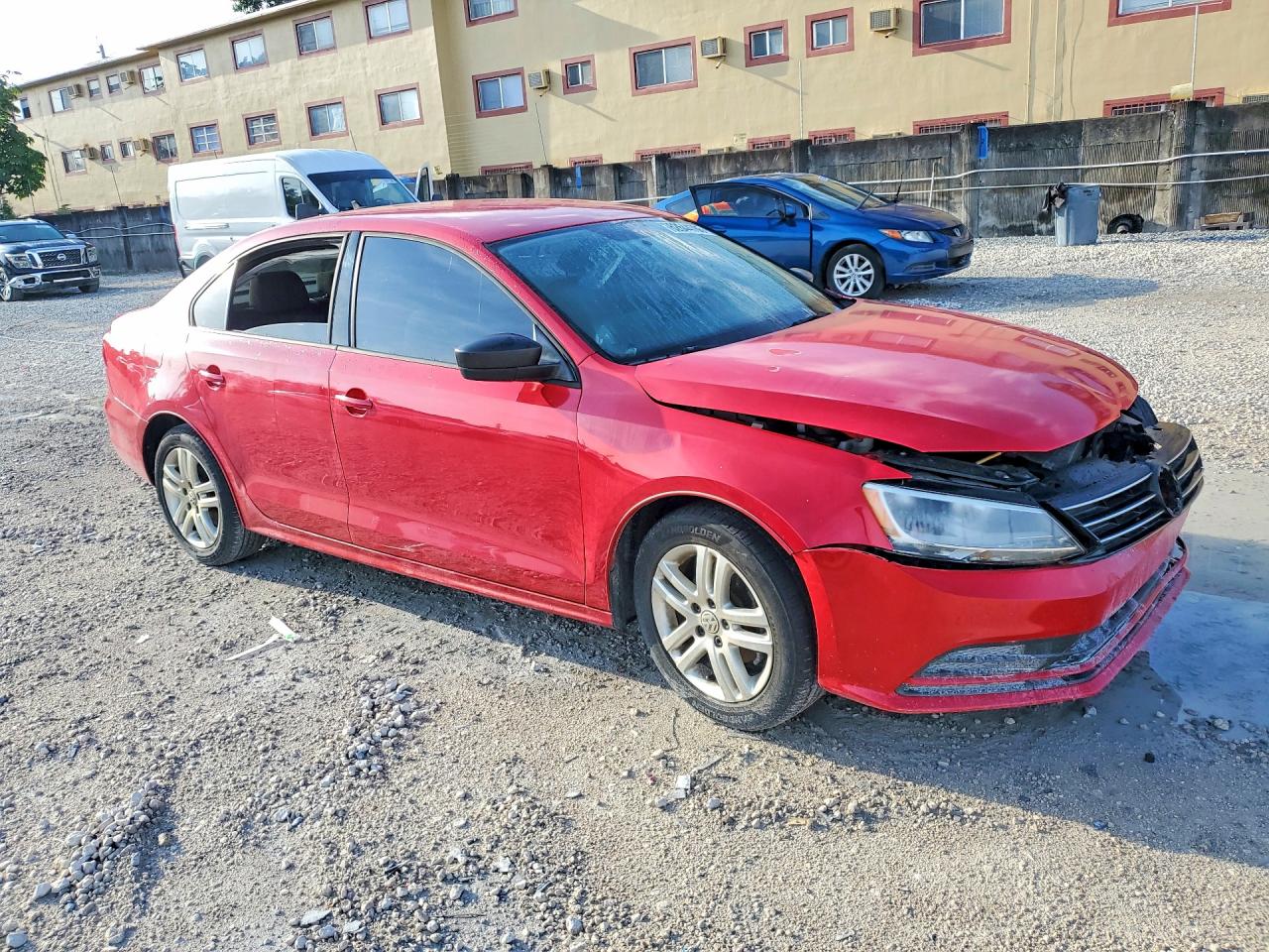 2015 Volkswagen Jetta Base Red vin: 3VW2K7AJ1FM218700