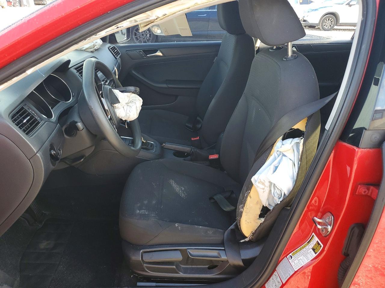 2015 Volkswagen Jetta Base Red vin: 3VW2K7AJ1FM218700
