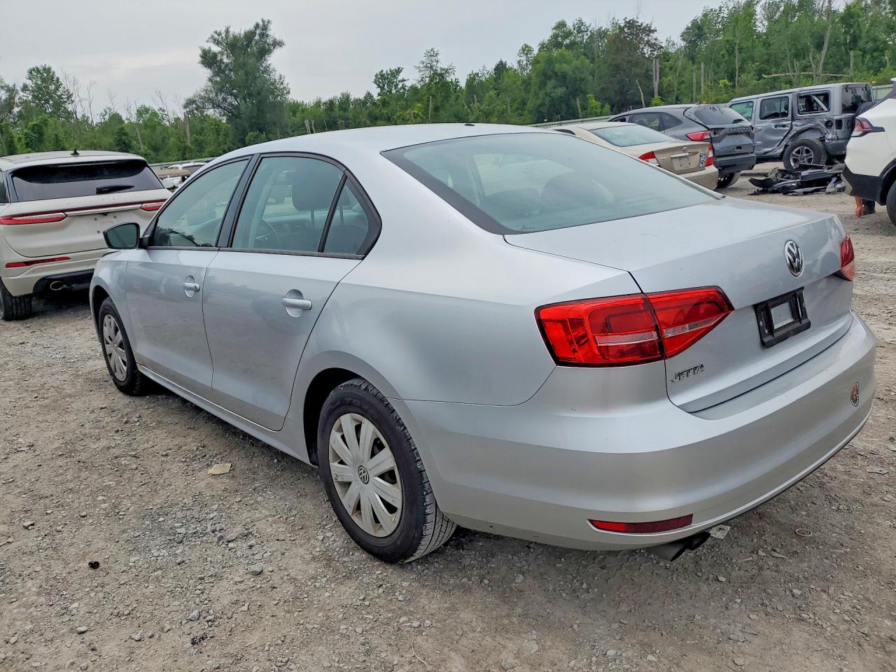 2015 Volkswagen Jetta Base Silver vin: 3VW2K7AJ1FM324970