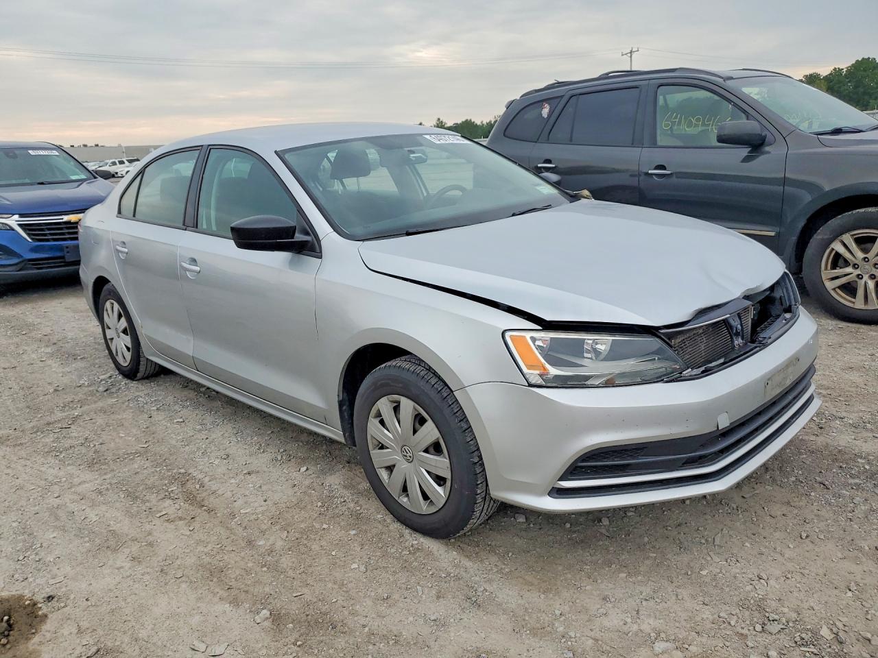 2015 Volkswagen Jetta Base Silver vin: 3VW2K7AJ1FM324970