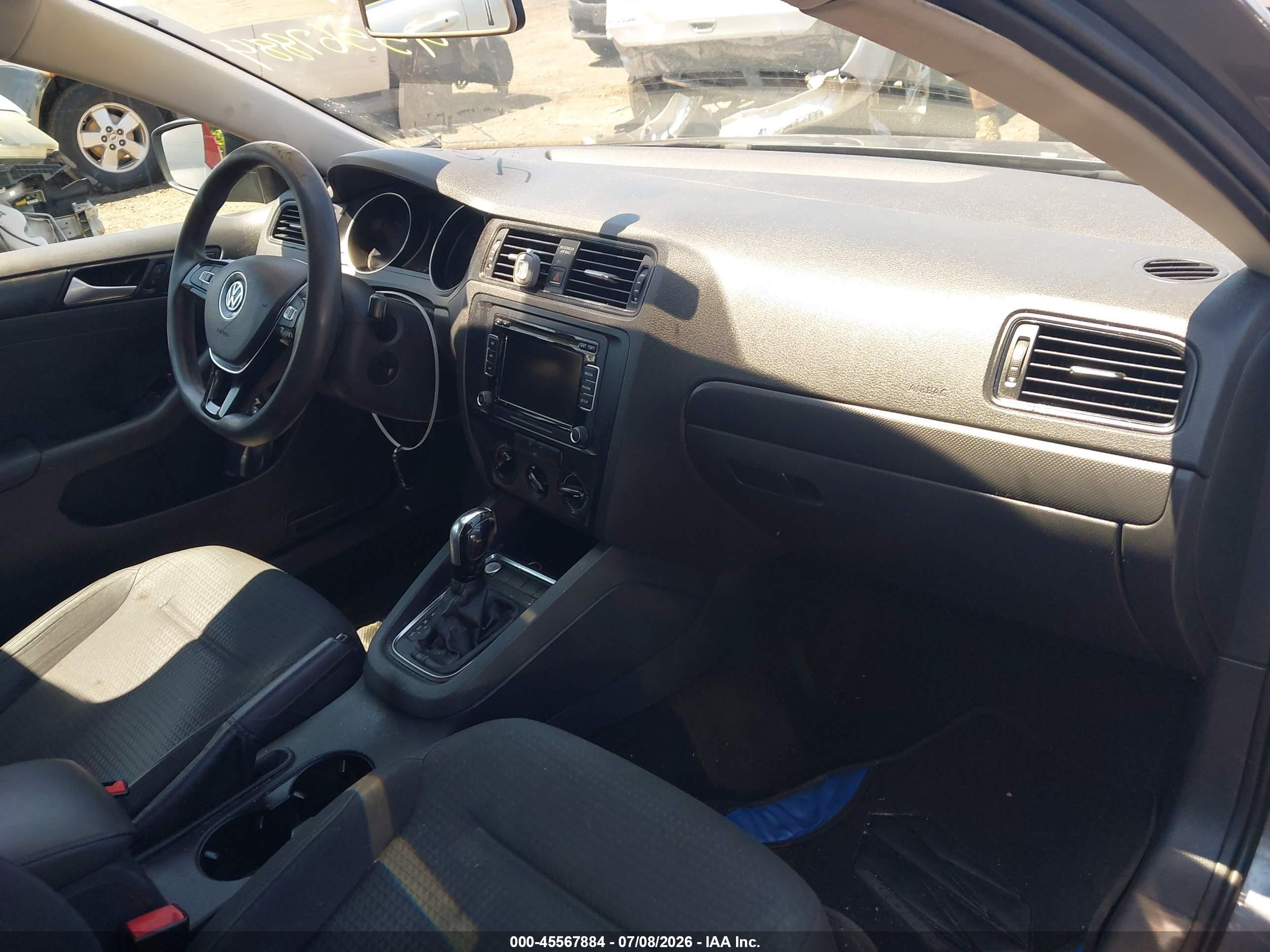 2015 Volkswagen Jetta 2.0l S Gray vin: 3VW2K7AJ1FM336410