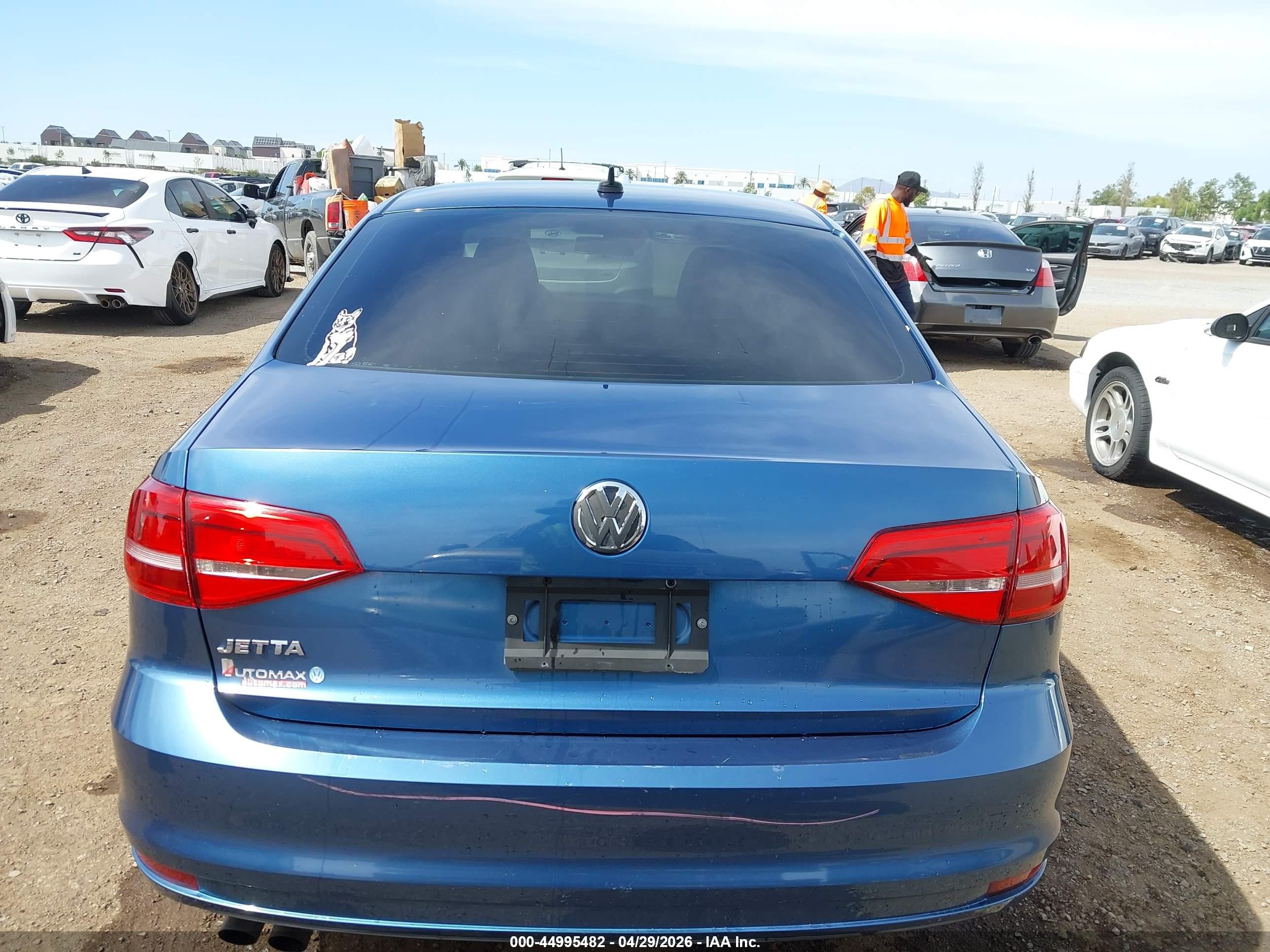 2015 Volkswagen Jetta 2.0l S Синий vin: 3VW2K7AJ1FM357516