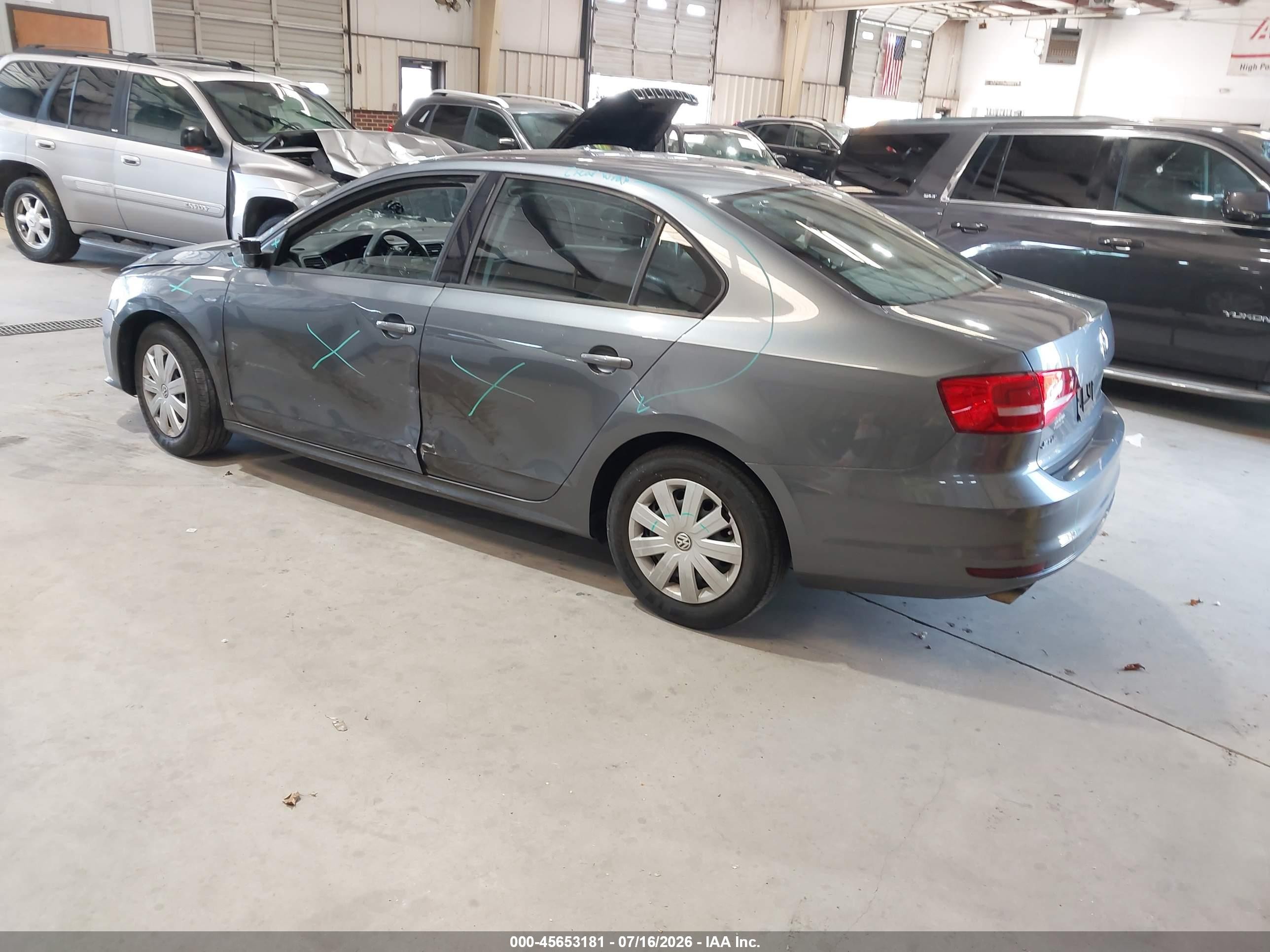 2015 Volkswagen Jetta 2.0l S Gray vin: 3VW2K7AJ1FM402146