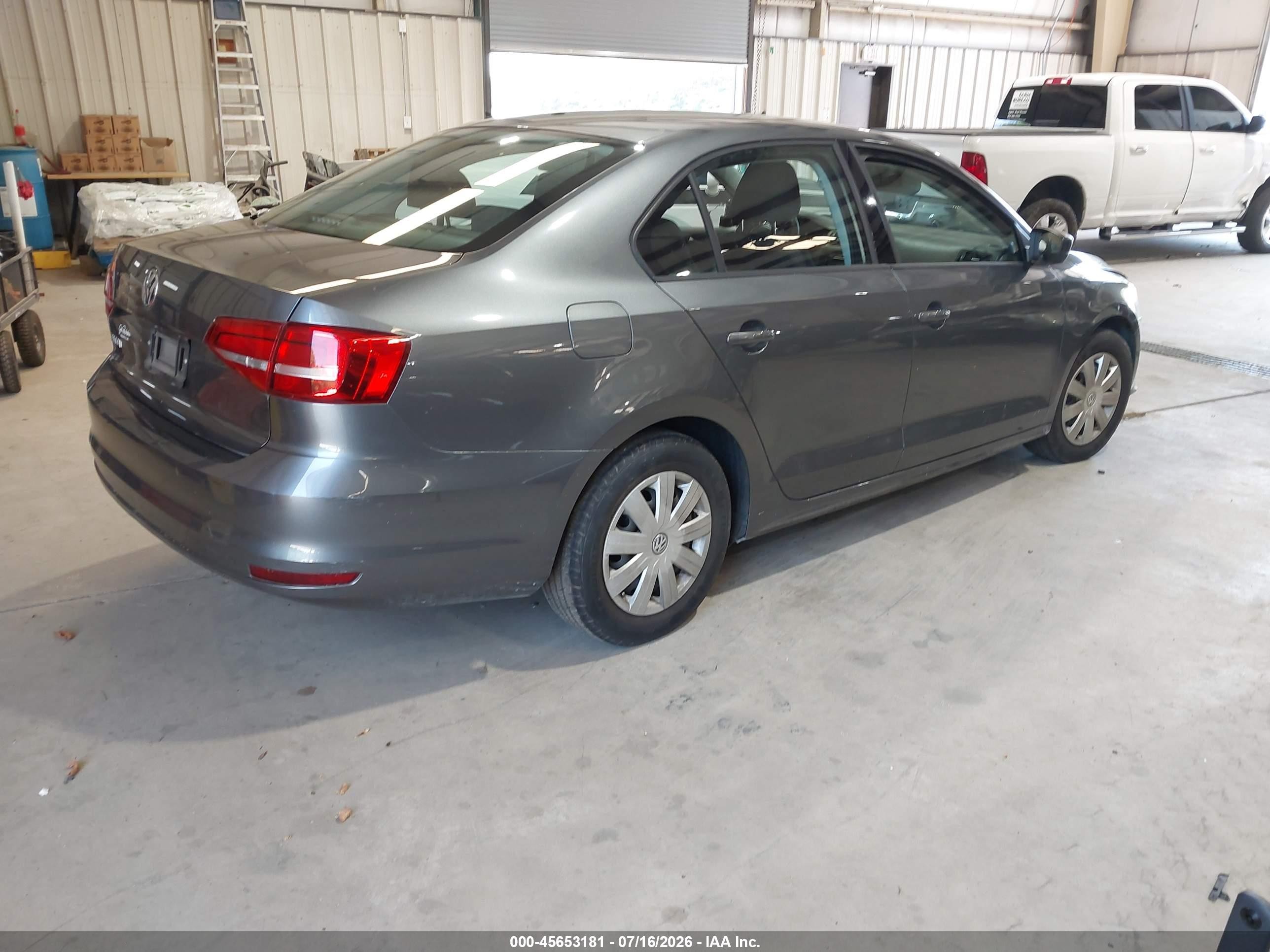 2015 Volkswagen Jetta 2.0l S Gray vin: 3VW2K7AJ1FM402146