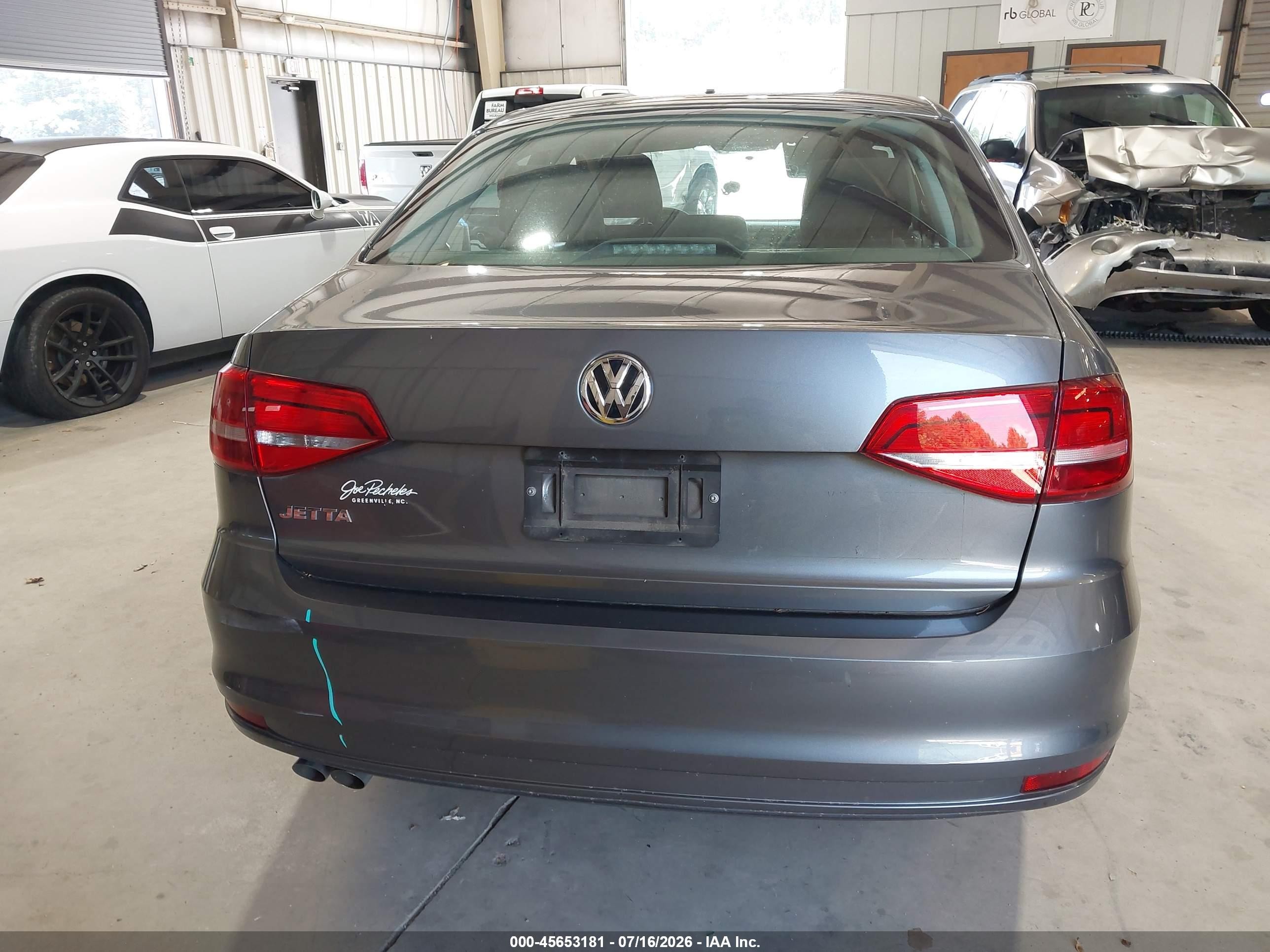 2015 Volkswagen Jetta 2.0l S Gray vin: 3VW2K7AJ1FM402146