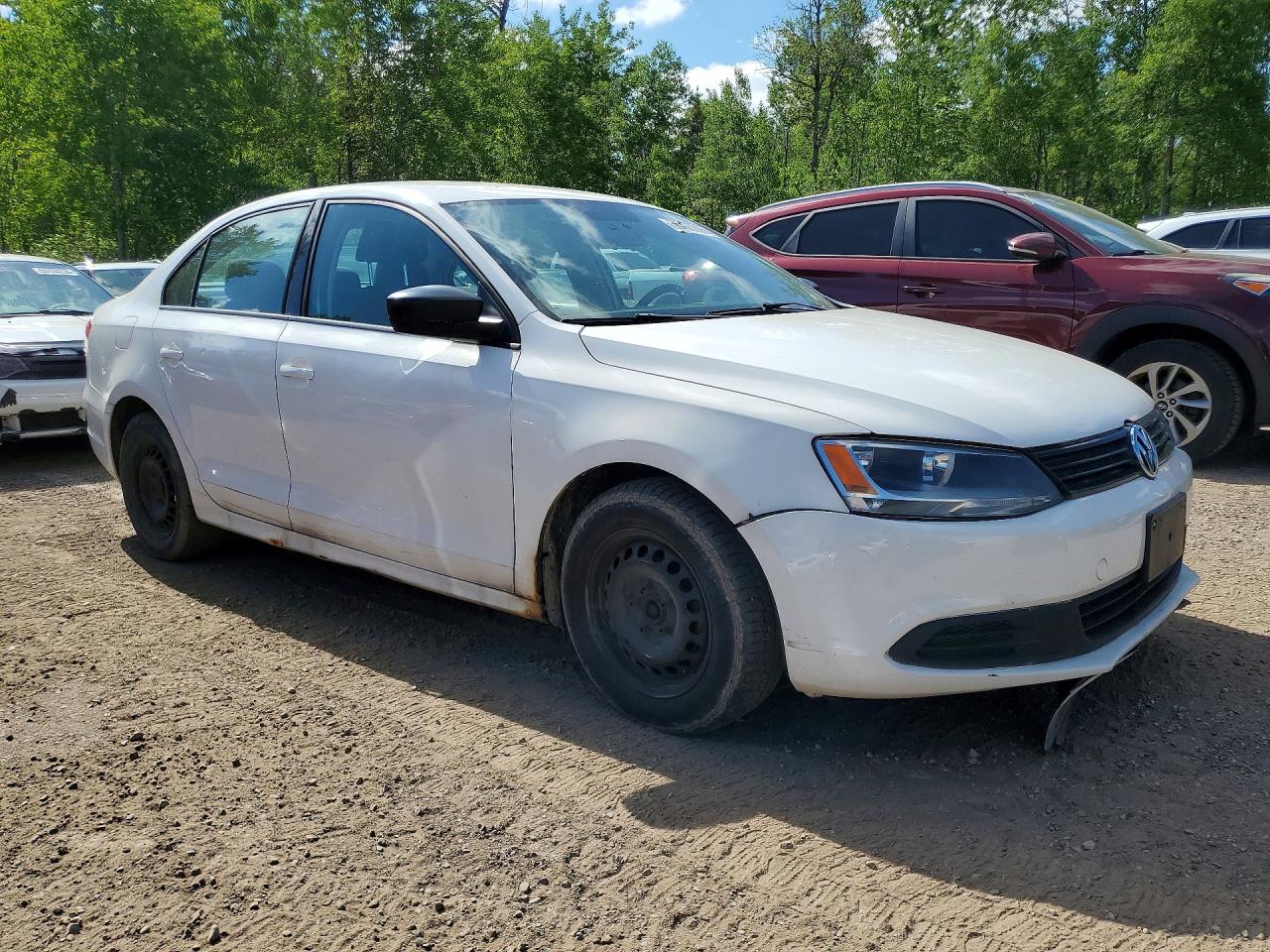 2011 Volkswagen Jetta Base Белый vin: 3VW2K7AJ2BM075993