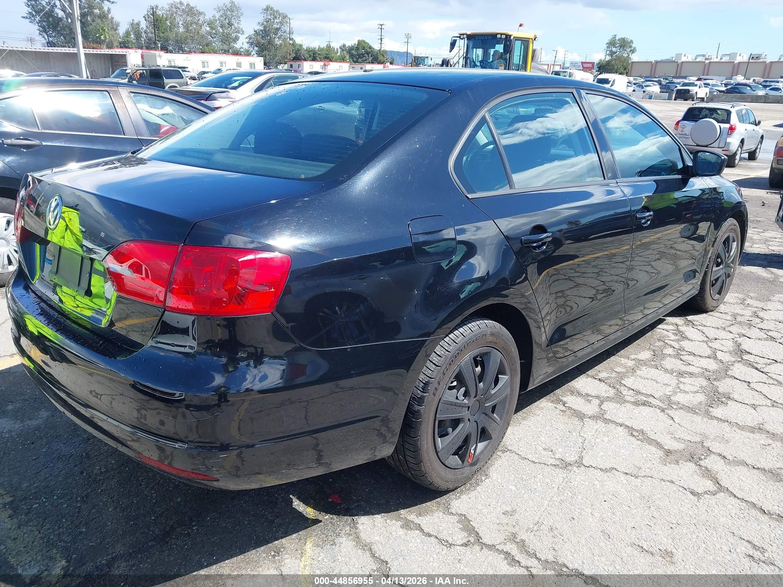 2012 Volkswagen Jetta 2.0l S Black vin: 3VW2K7AJ2CM117158