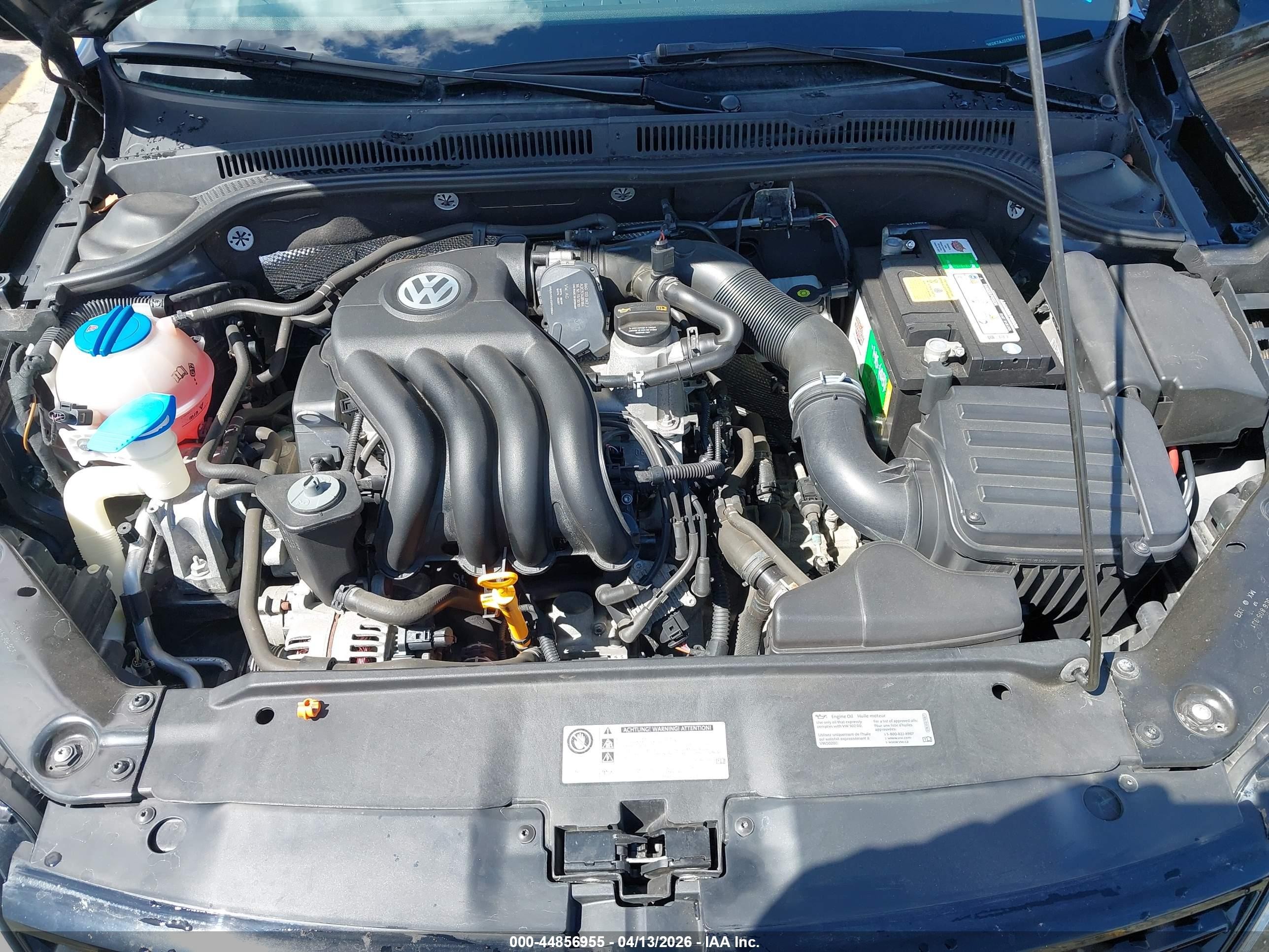2012 Volkswagen Jetta 2.0l S Black vin: 3VW2K7AJ2CM117158