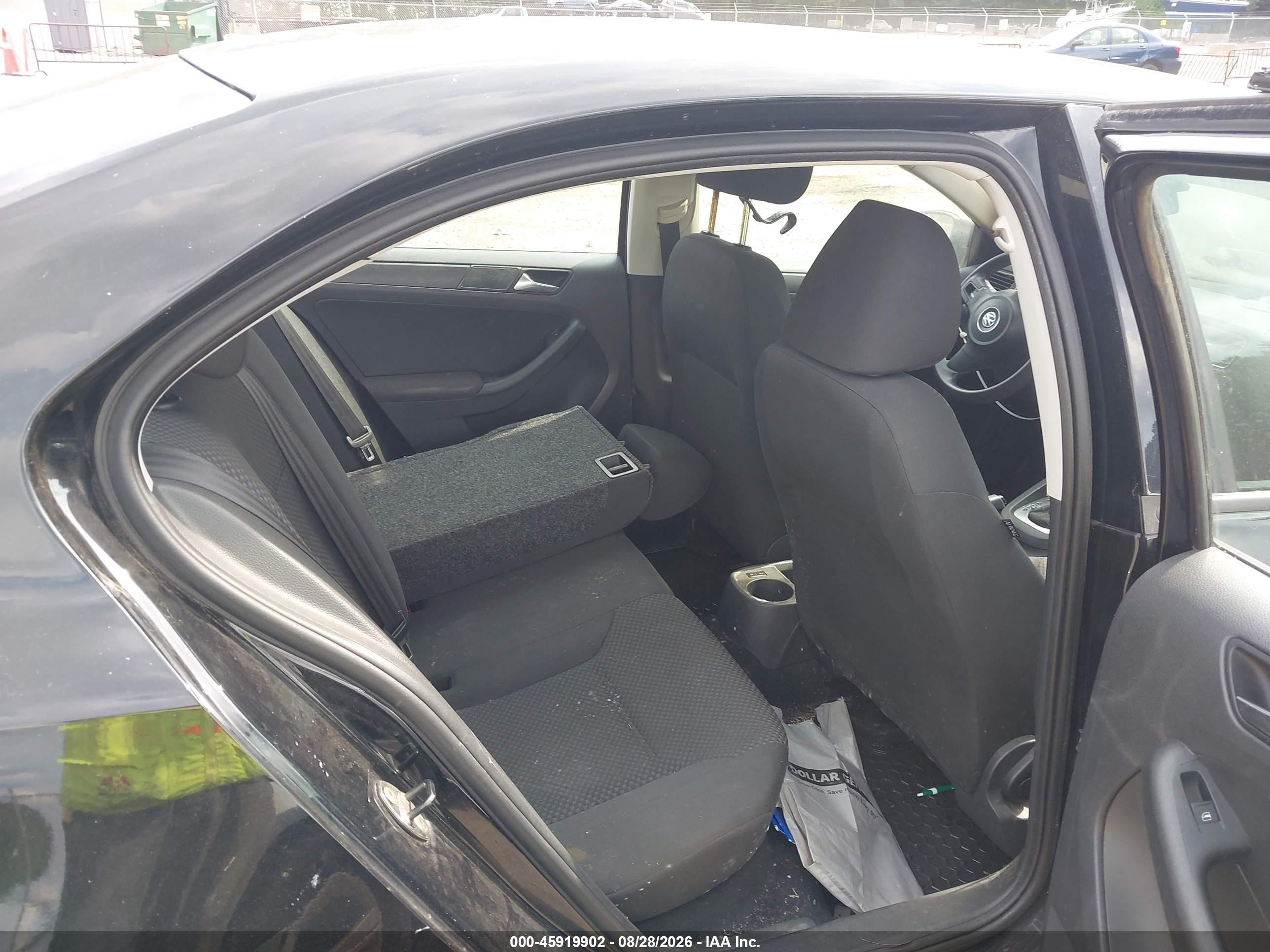 2012 Volkswagen Jetta 2.0l S Black vin: 3VW2K7AJ2CM328389