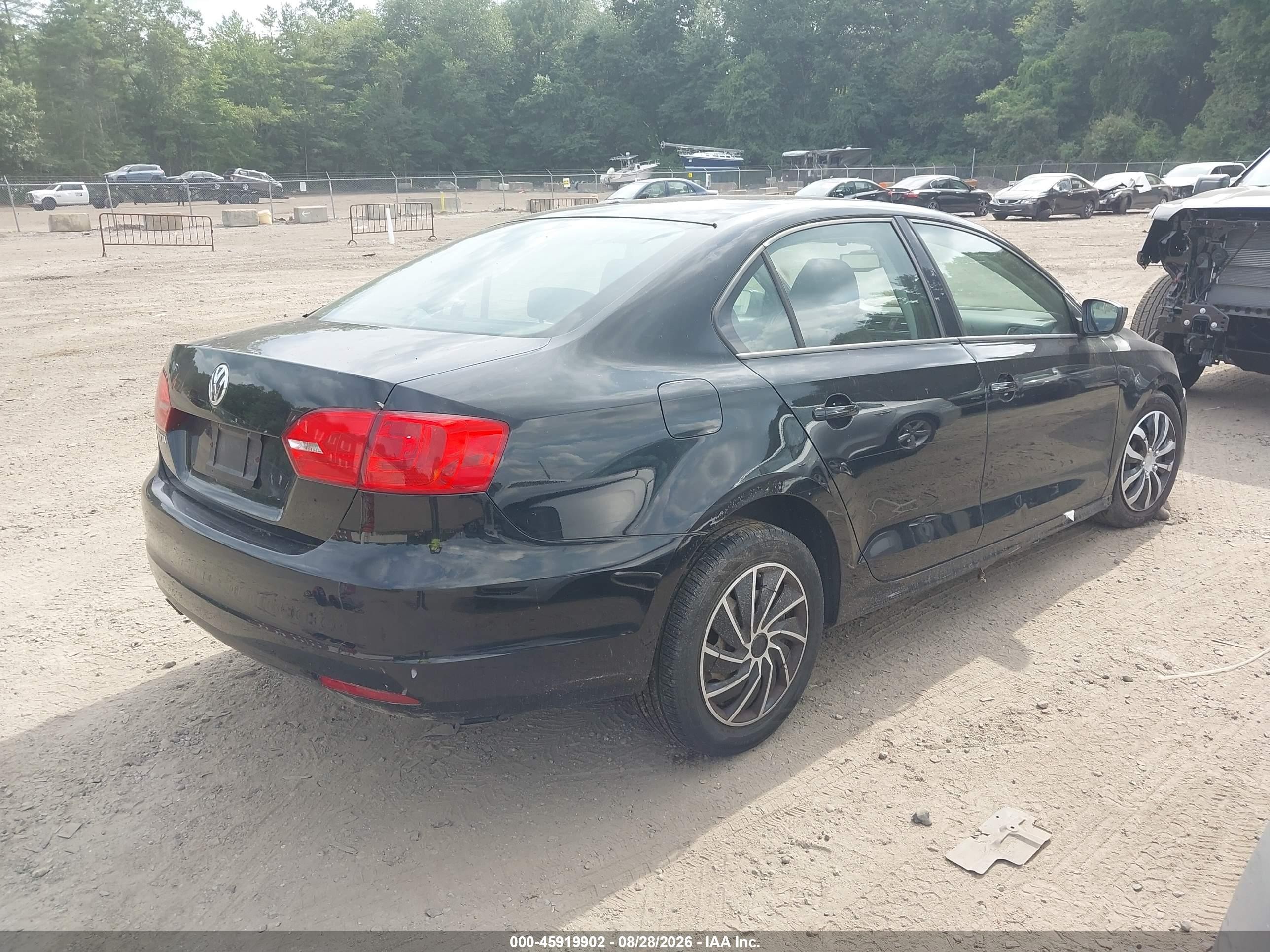 2012 Volkswagen Jetta 2.0l S Black vin: 3VW2K7AJ2CM328389