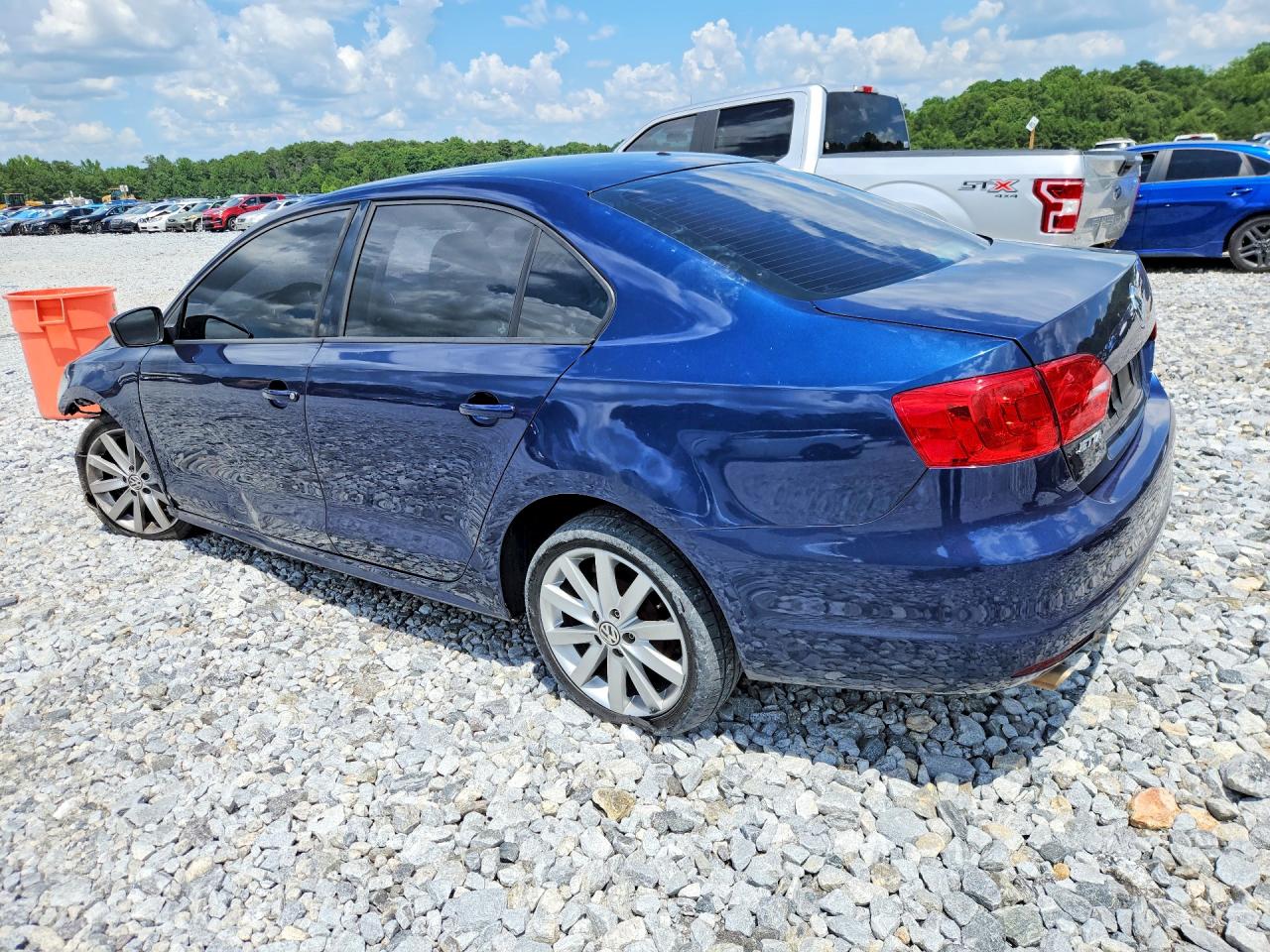 2012 Volkswagen Jetta Base Blue vin: 3VW2K7AJ2CM332152