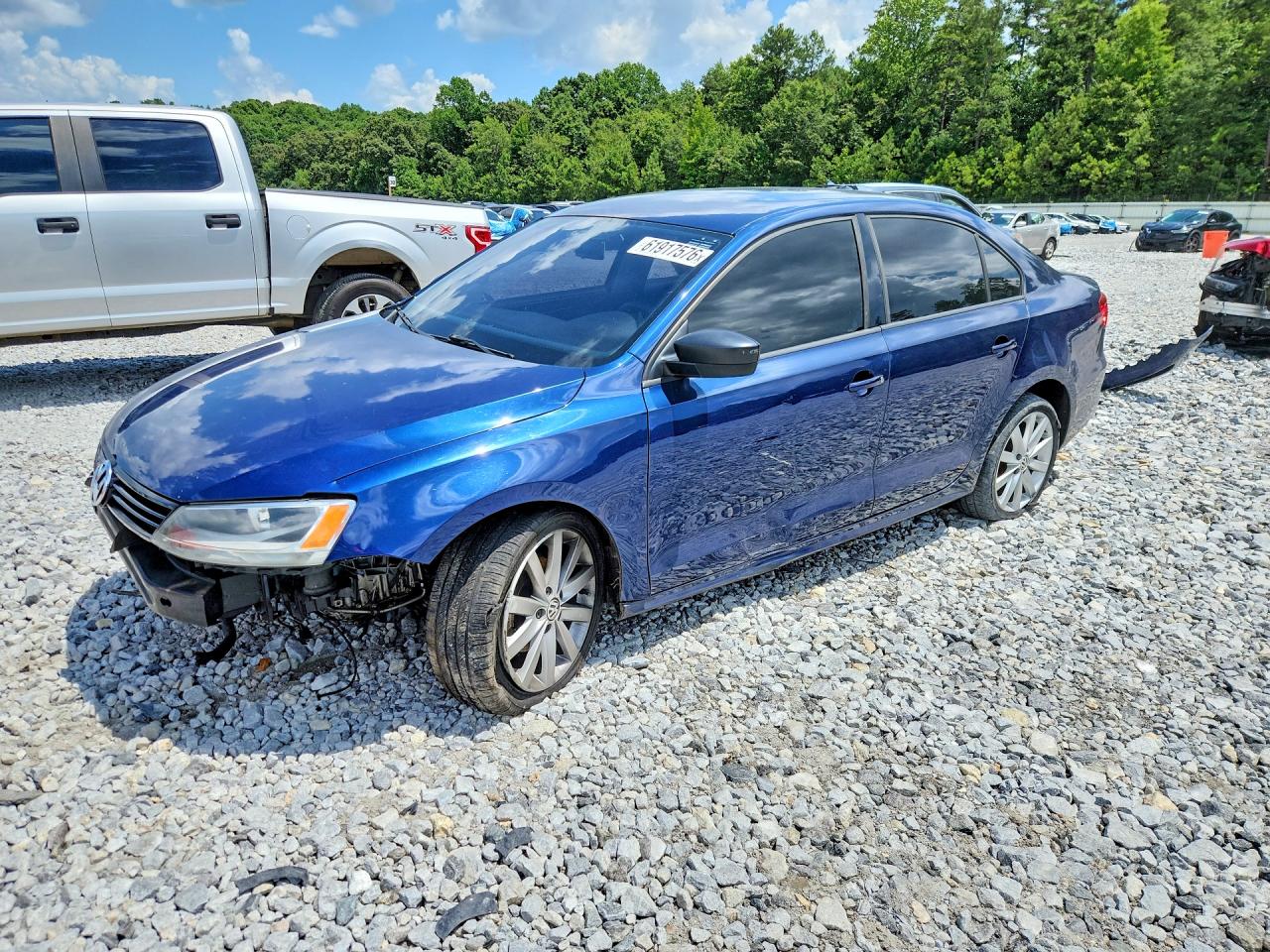 2012 Volkswagen Jetta Base Blue vin: 3VW2K7AJ2CM332152