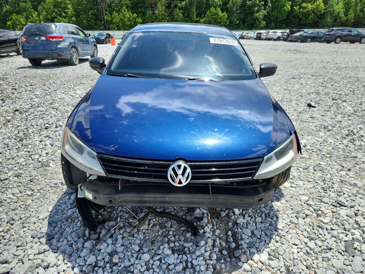 2012 Volkswagen Jetta Base Blue vin: 3VW2K7AJ2CM332152