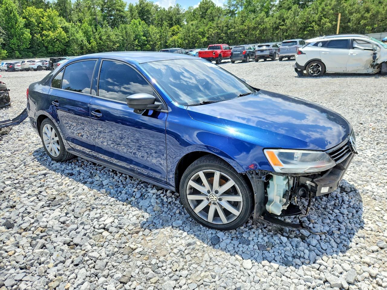 2012 Volkswagen Jetta Base Blue vin: 3VW2K7AJ2CM332152