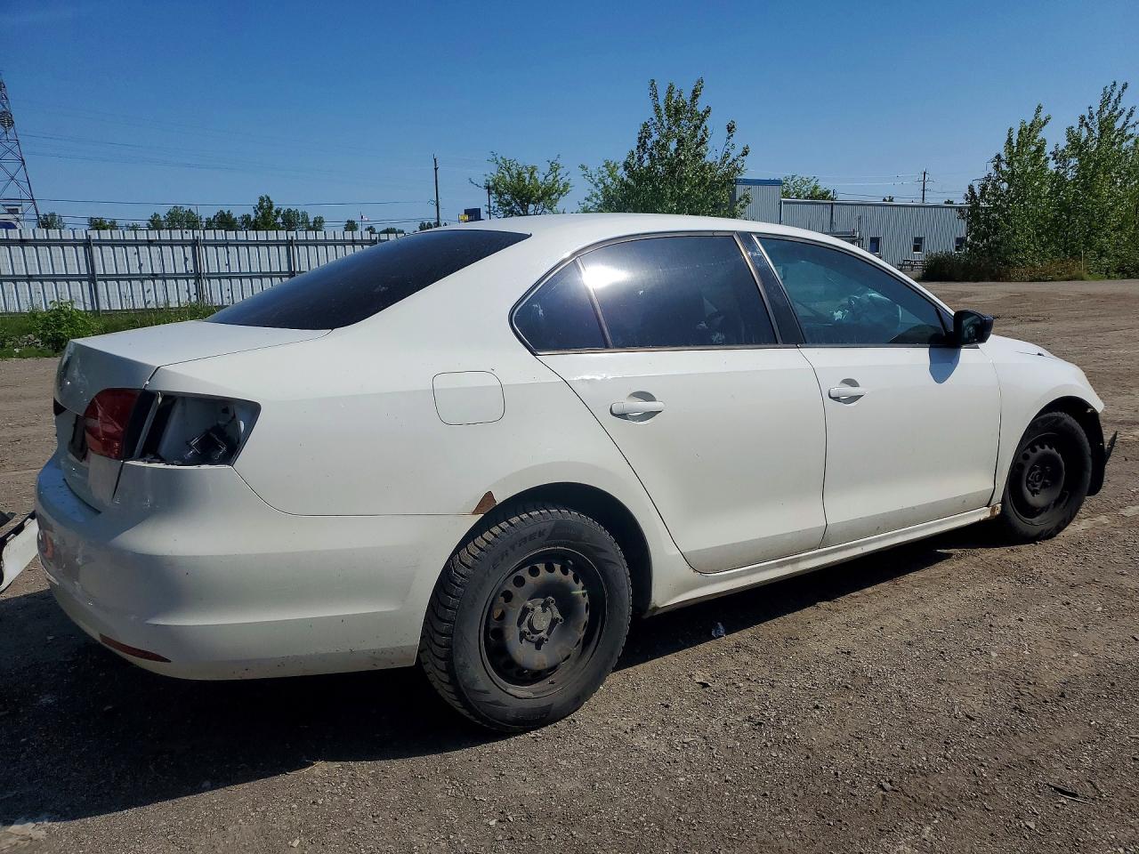 2013 Volkswagen Jetta Base White vin: 3VW2K7AJ2DM385905