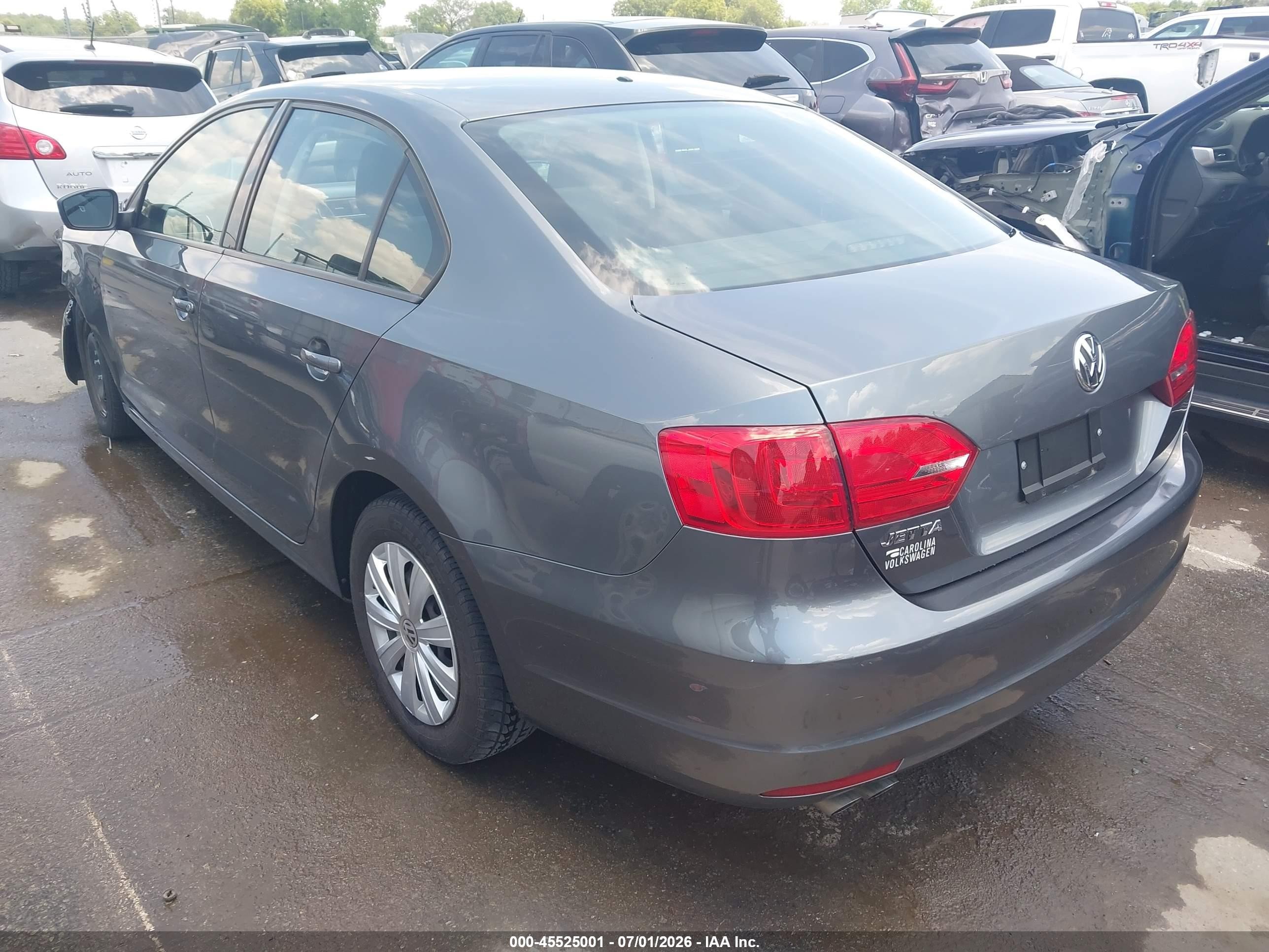 2014 Volkswagen Jetta 2.0l S Gray vin: 3VW2K7AJ2EM232328