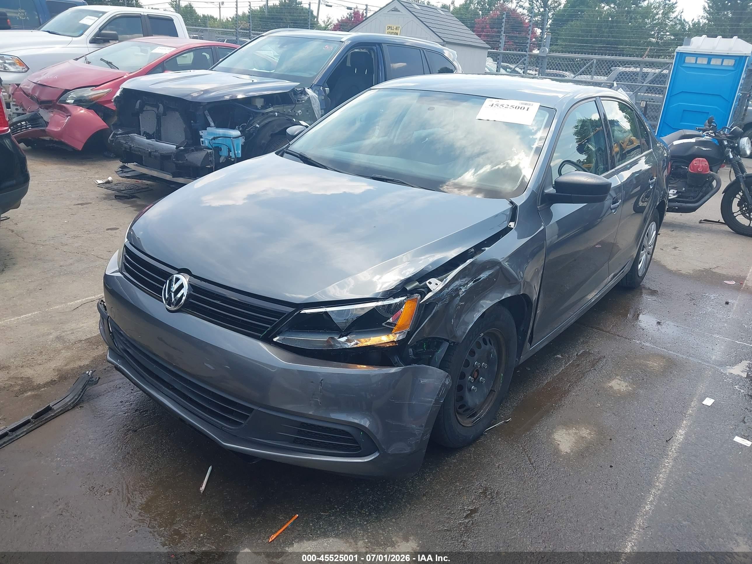 2014 Volkswagen Jetta 2.0l S Gray vin: 3VW2K7AJ2EM232328