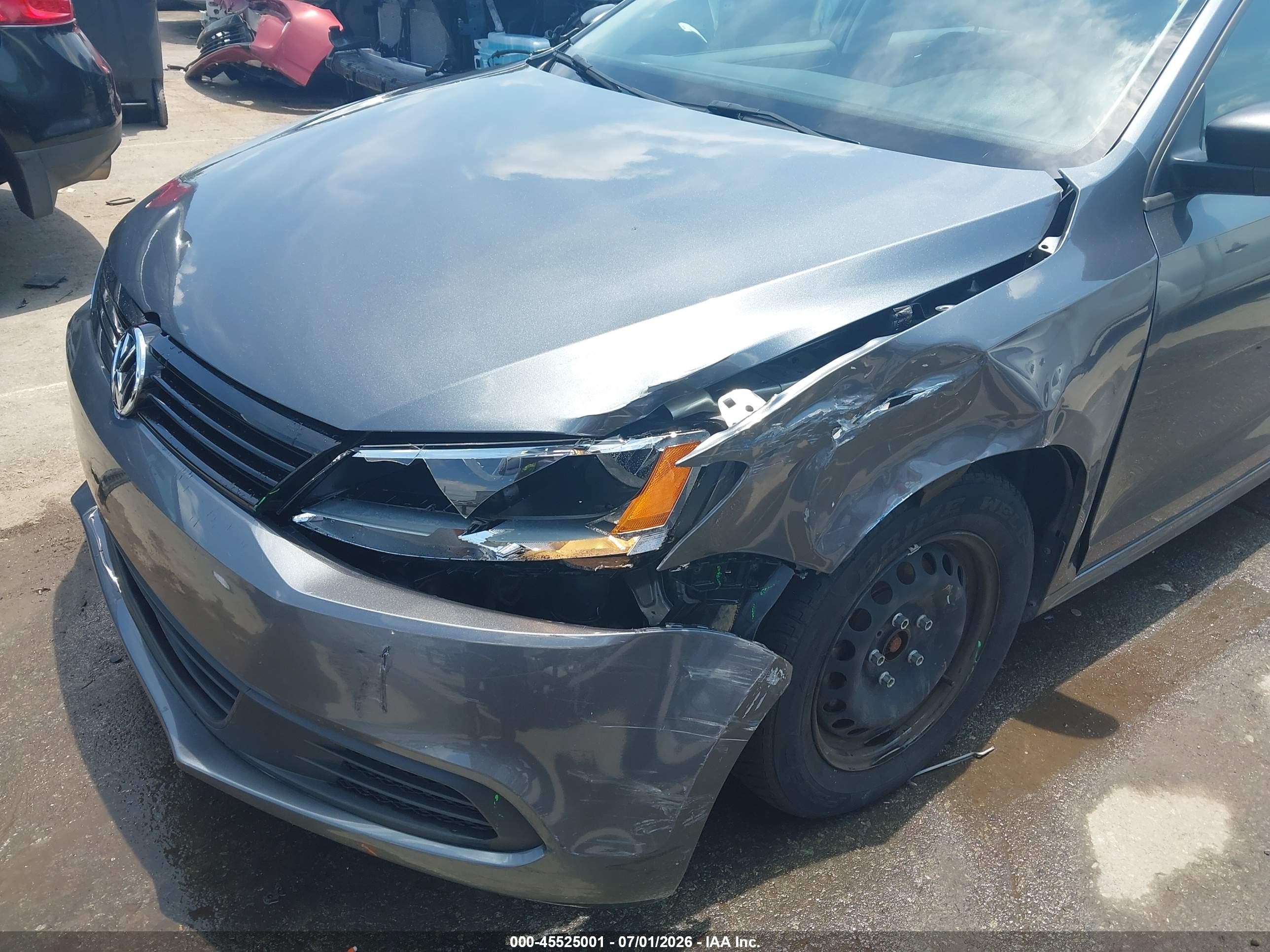 2014 Volkswagen Jetta 2.0l S Gray vin: 3VW2K7AJ2EM232328
