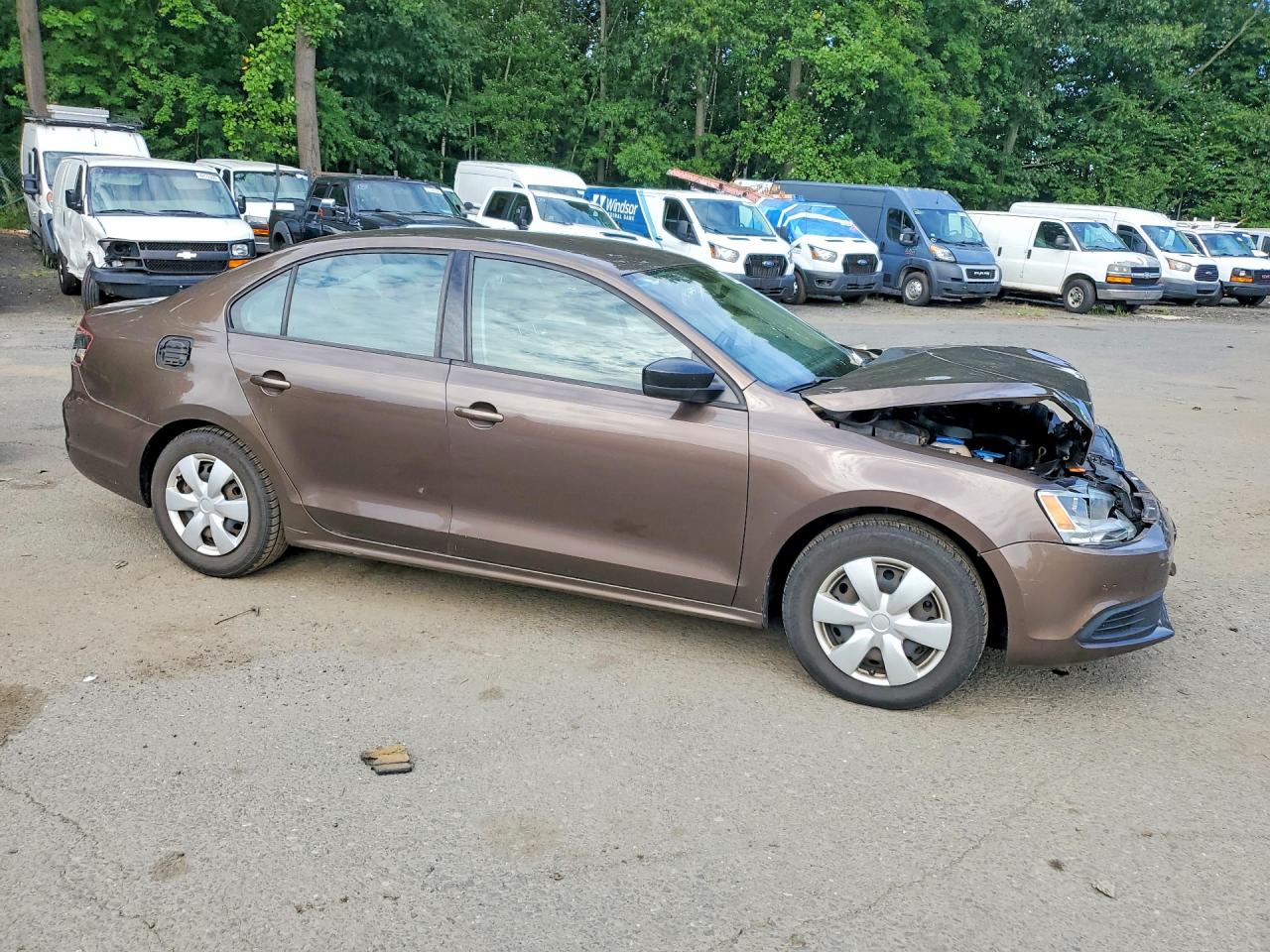 2014 Volkswagen Jetta Base Brown vin: 3VW2K7AJ2EM253485