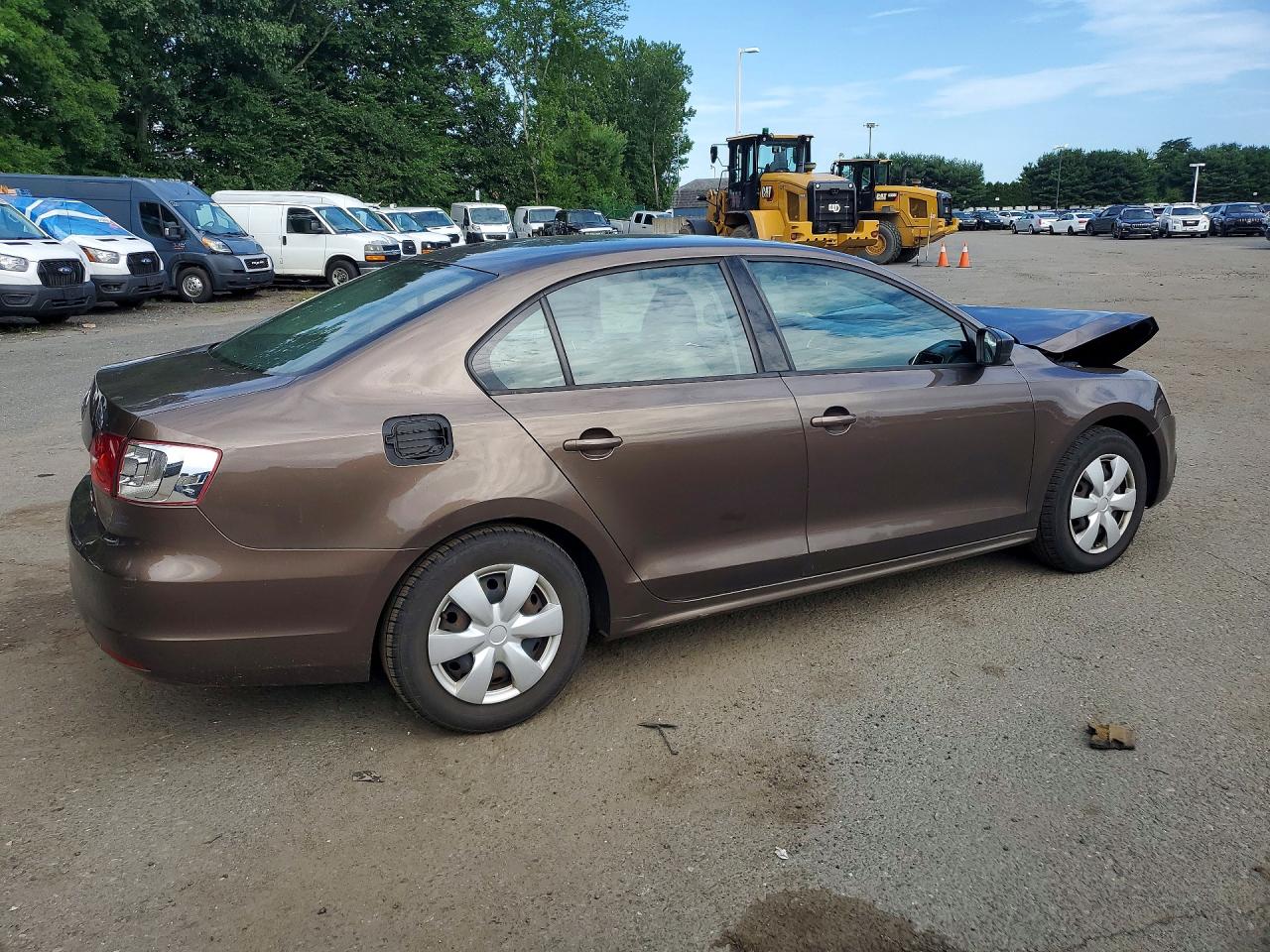 2014 Volkswagen Jetta Base Brown vin: 3VW2K7AJ2EM253485