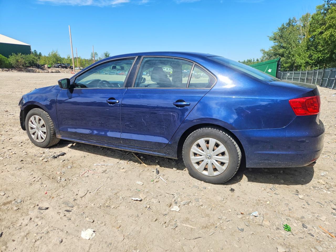 2014 Volkswagen Jetta Base Blue vin: 3VW2K7AJ2EM391575