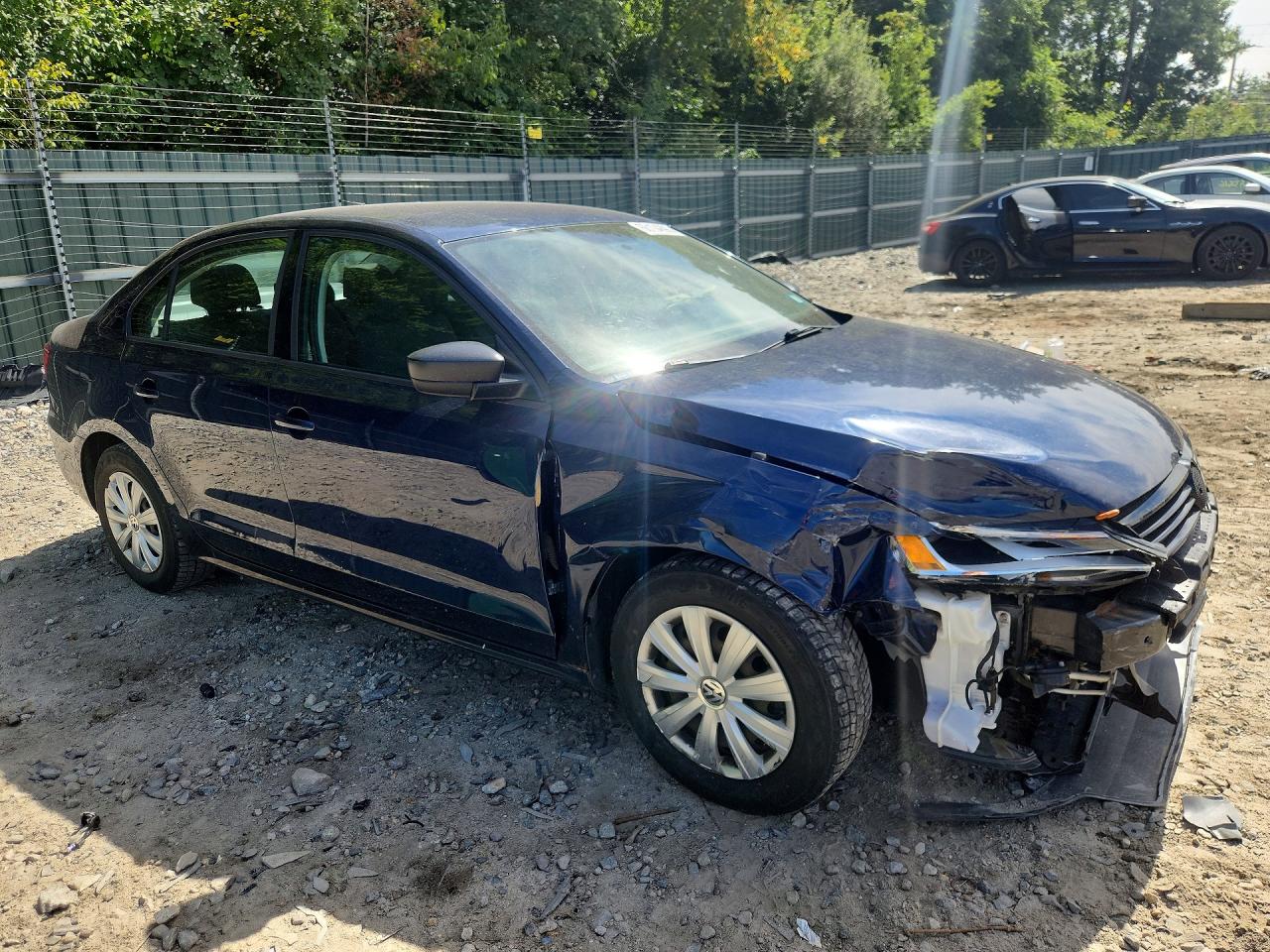 2014 Volkswagen Jetta Base Blue vin: 3VW2K7AJ2EM391575