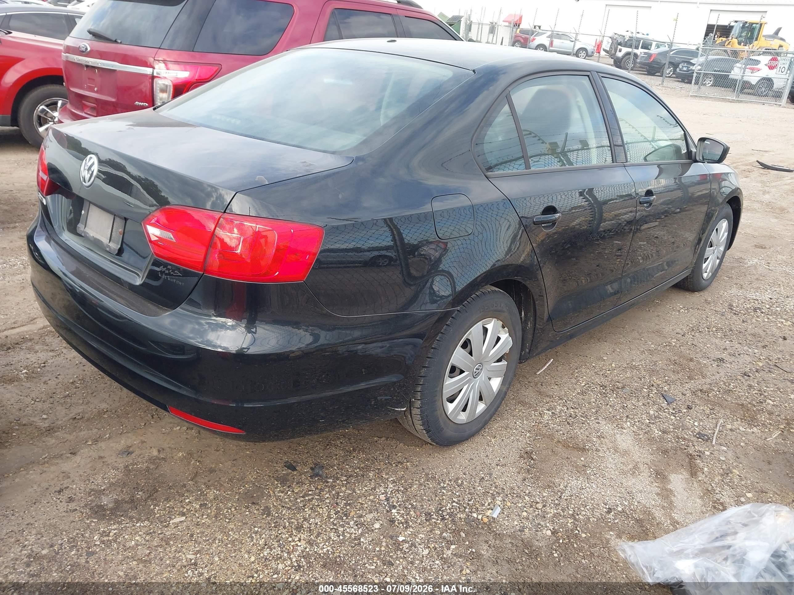 2014 Volkswagen Jetta 2.0l S Black vin: 3VW2K7AJ2EM406785
