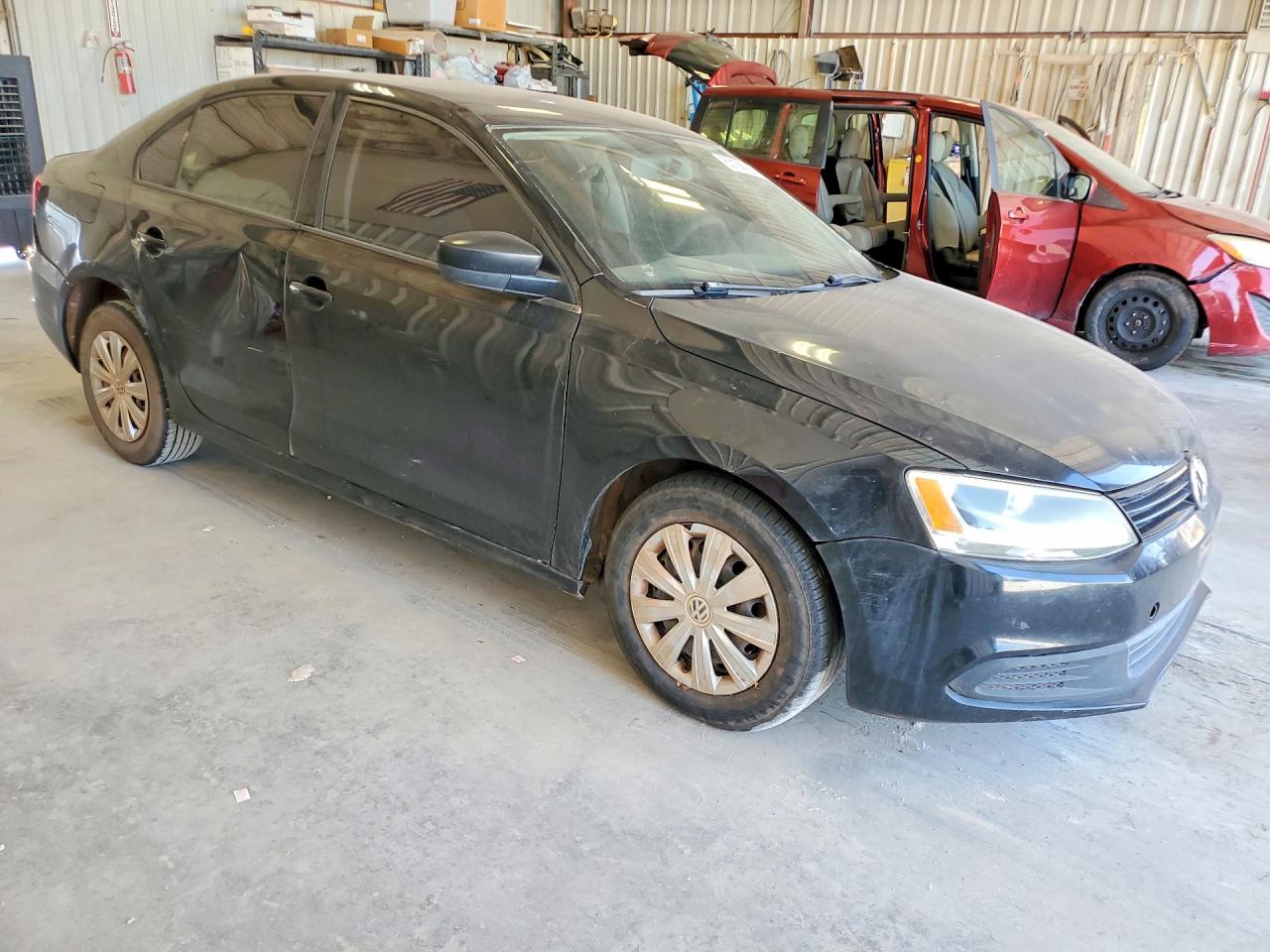 2014 Volkswagen Jetta Base Black vin: 3VW2K7AJ2EM435686
