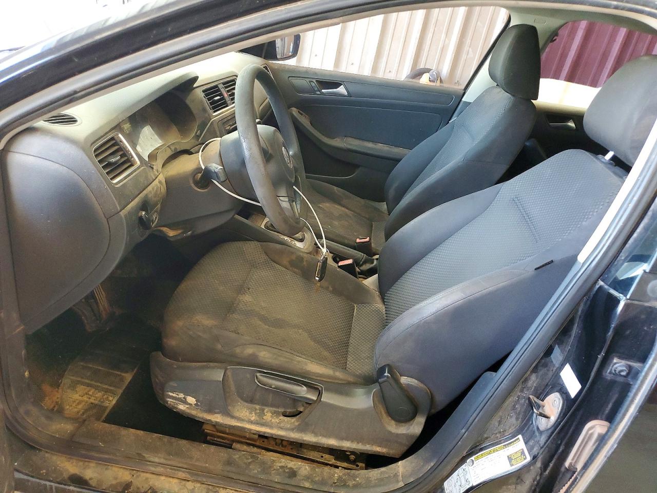 2014 Volkswagen Jetta Base Black vin: 3VW2K7AJ2EM435686