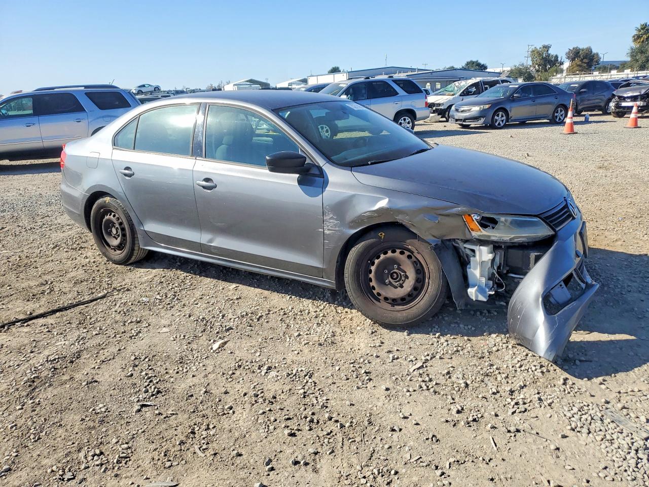 2014 Volkswagen Jetta Base Серый vin: 3VW2K7AJ2EM444999