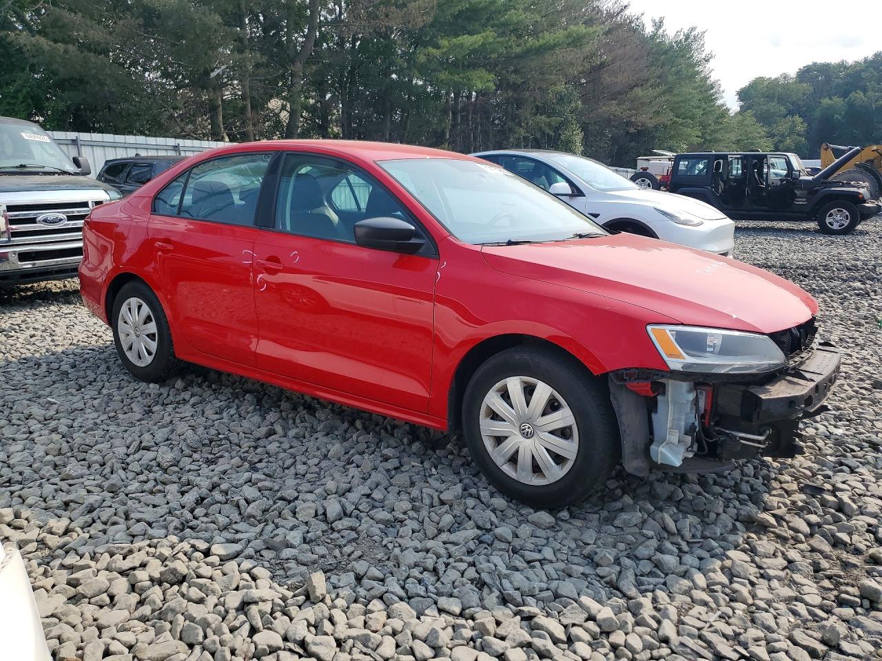 2015 Volkswagen Jetta Base Red vin: 3VW2K7AJ2FM291381