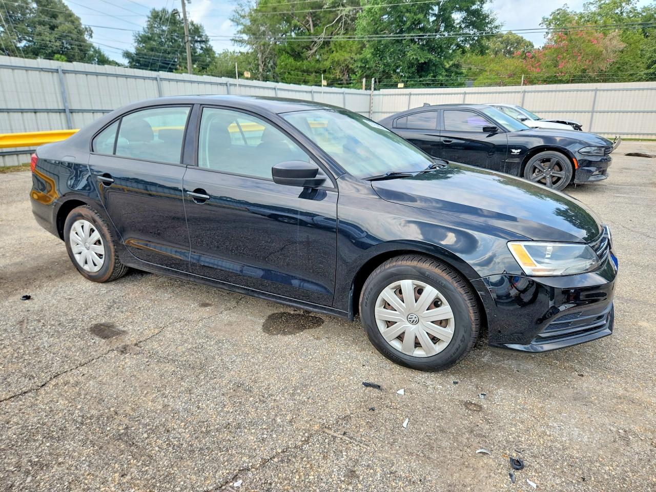 2015 Volkswagen Jetta Base Black vin: 3VW2K7AJ2FM333855