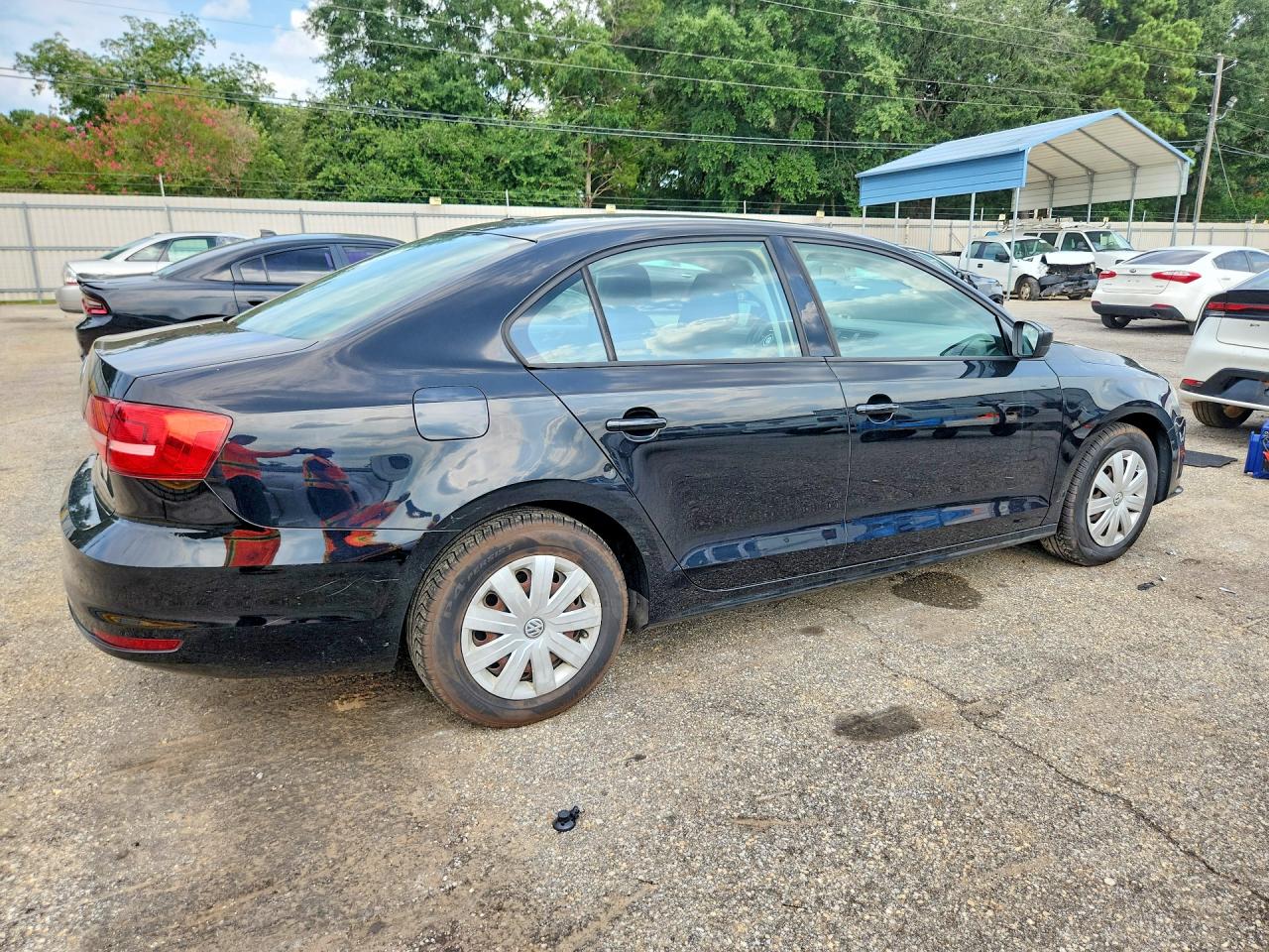 2015 Volkswagen Jetta Base Black vin: 3VW2K7AJ2FM333855
