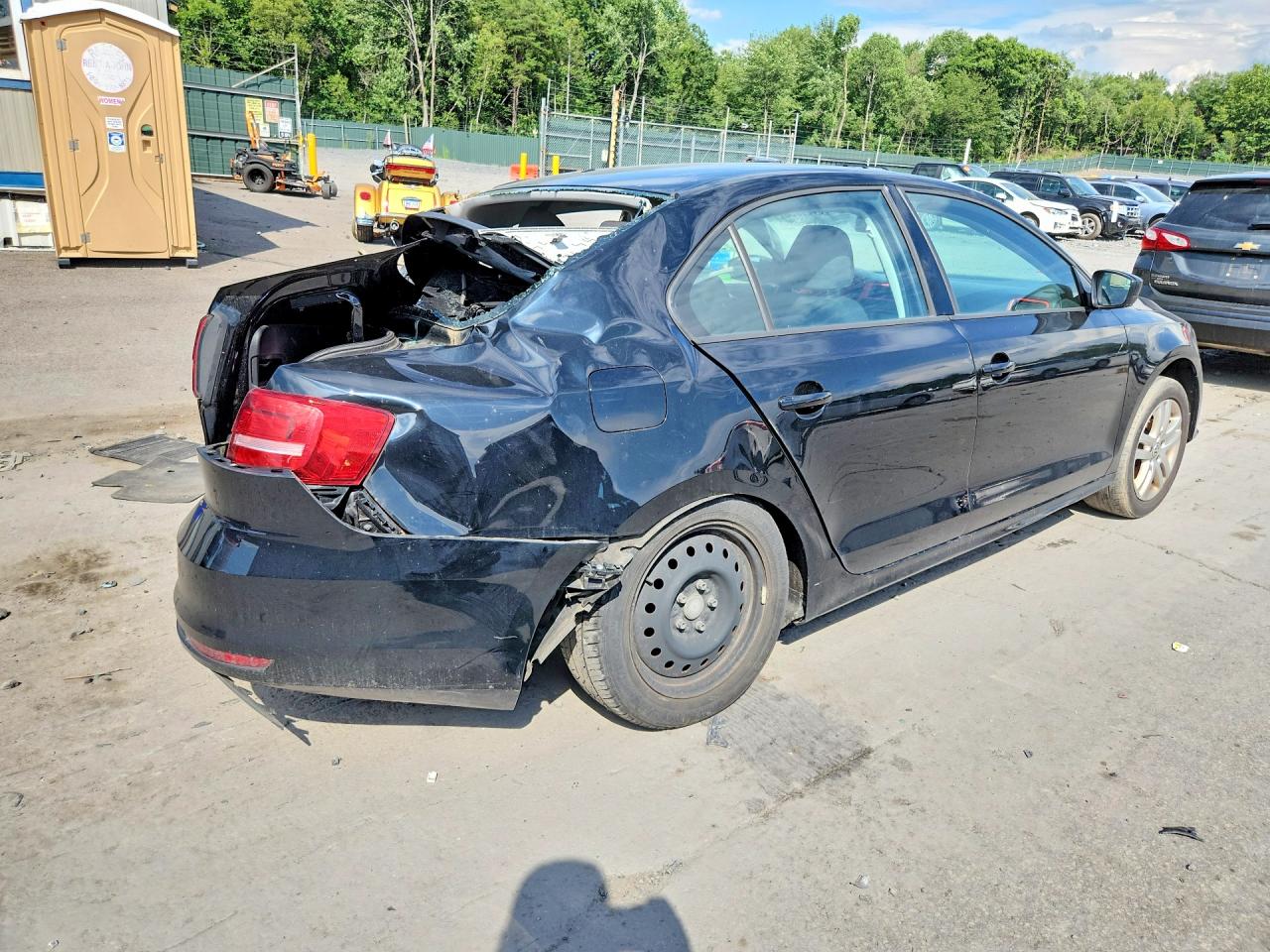 2015 Volkswagen Jetta Black vin: 3VW2K7AJ2FM351515