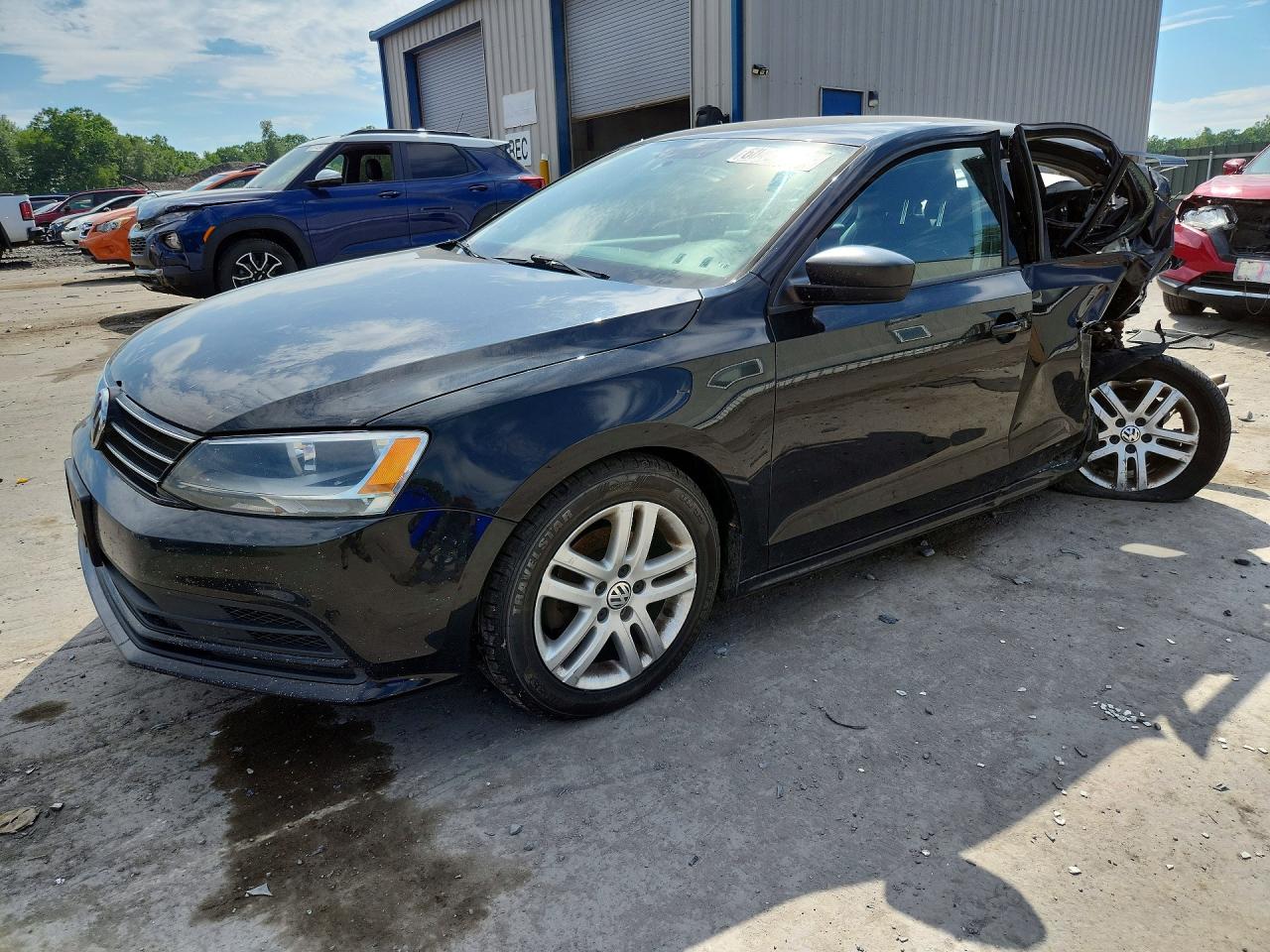 2015 Volkswagen Jetta Black vin: 3VW2K7AJ2FM351515