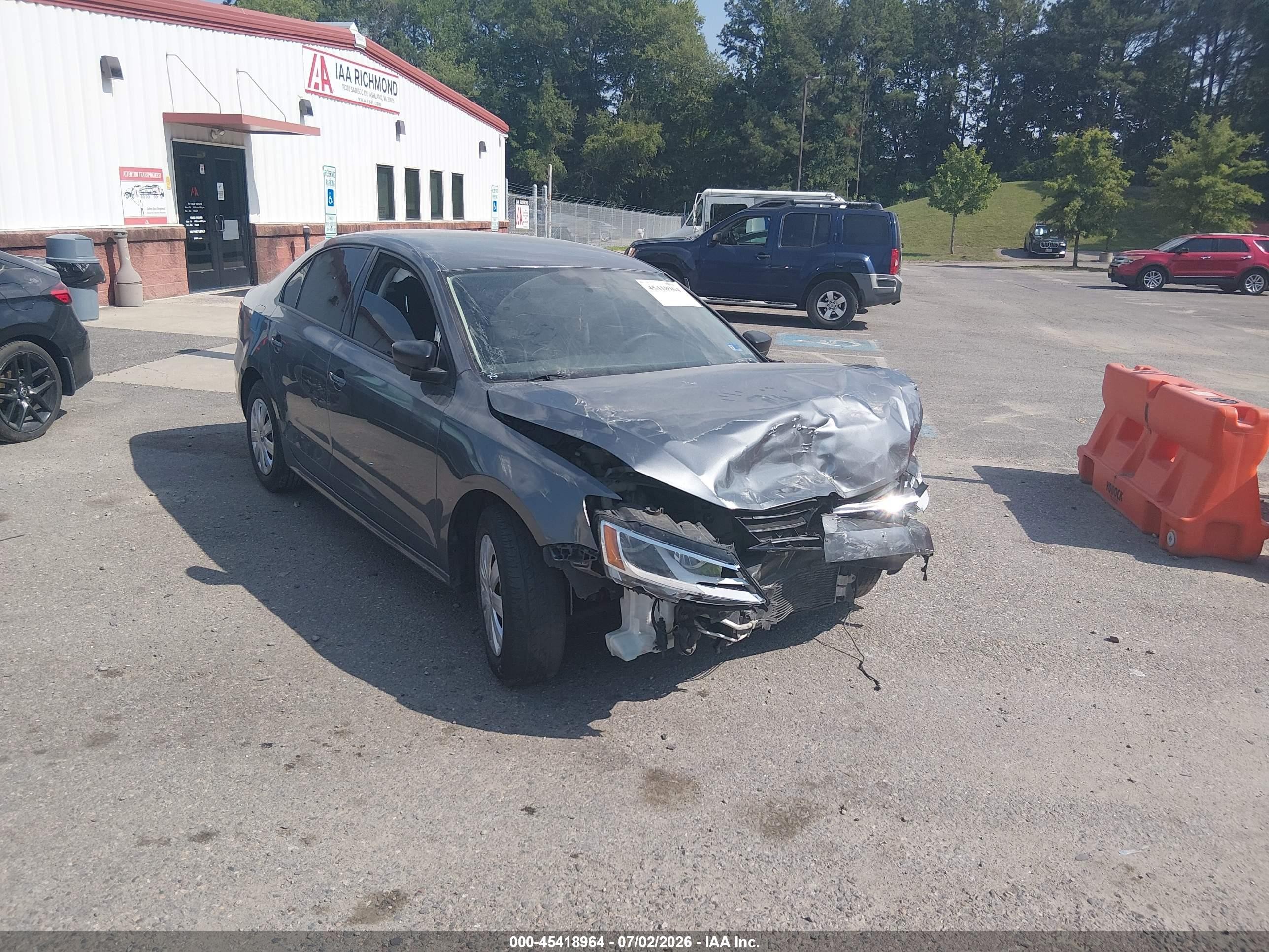 2015 Volkswagen Jetta 2.0l S Gray vin: 3VW2K7AJ2FM401541