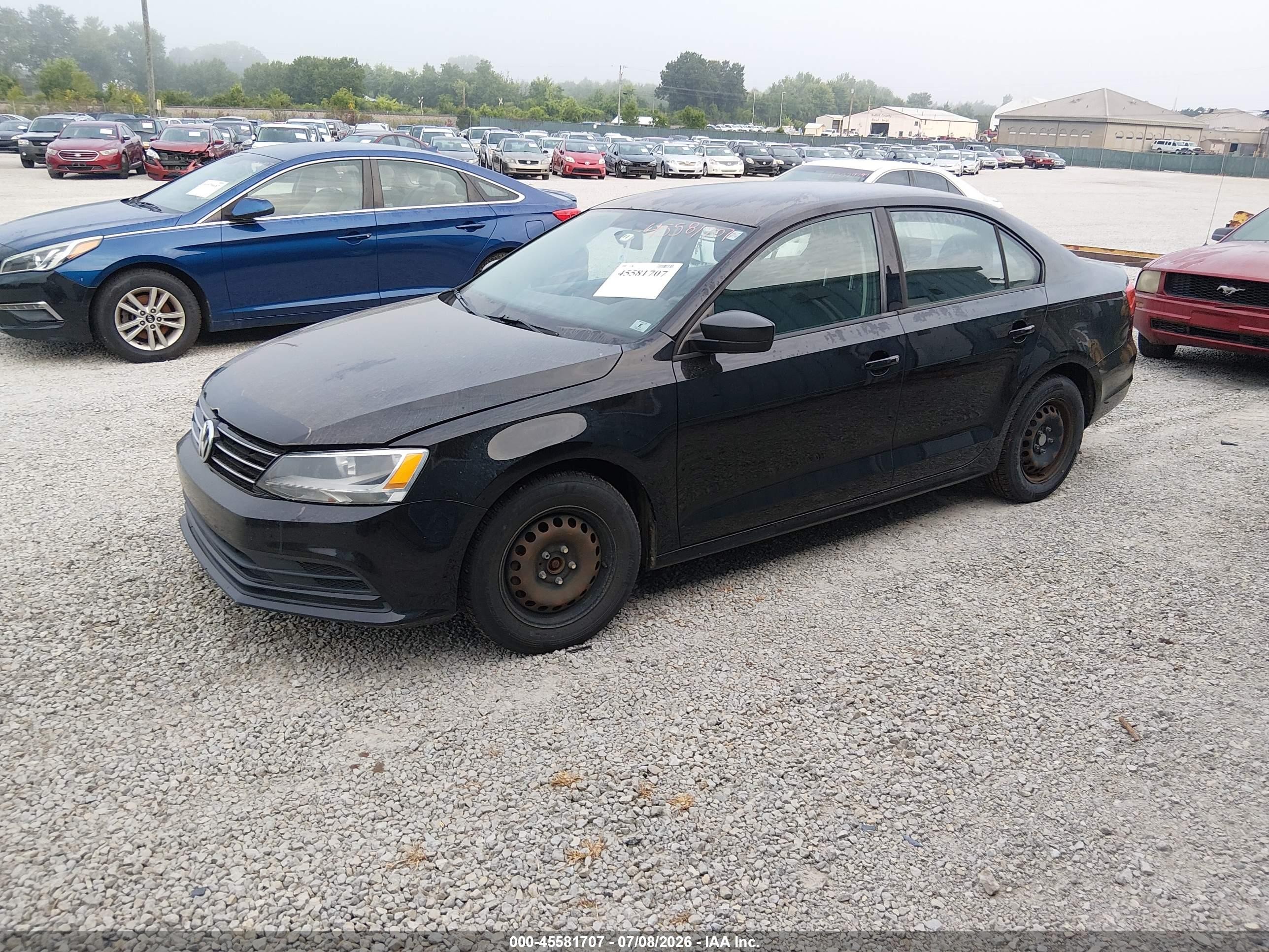 2015 Volkswagen Jetta 2.0l S Черный vin: 3VW2K7AJ2FM418498